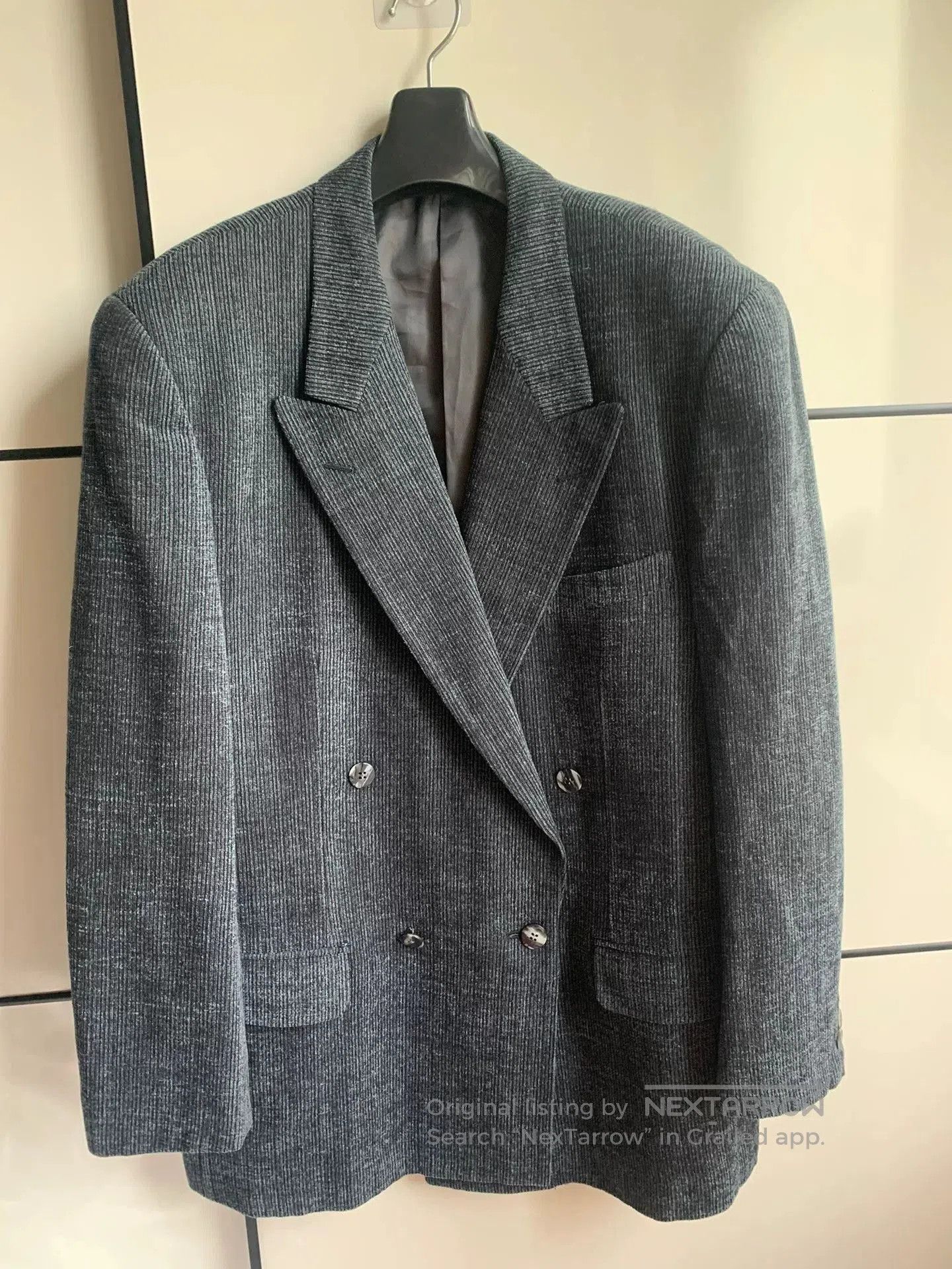 Burberry Burberry Gray Double-Breasted Wool Blazer. Size US M / EU 48-50 / 2 - 1 Thumbnail
