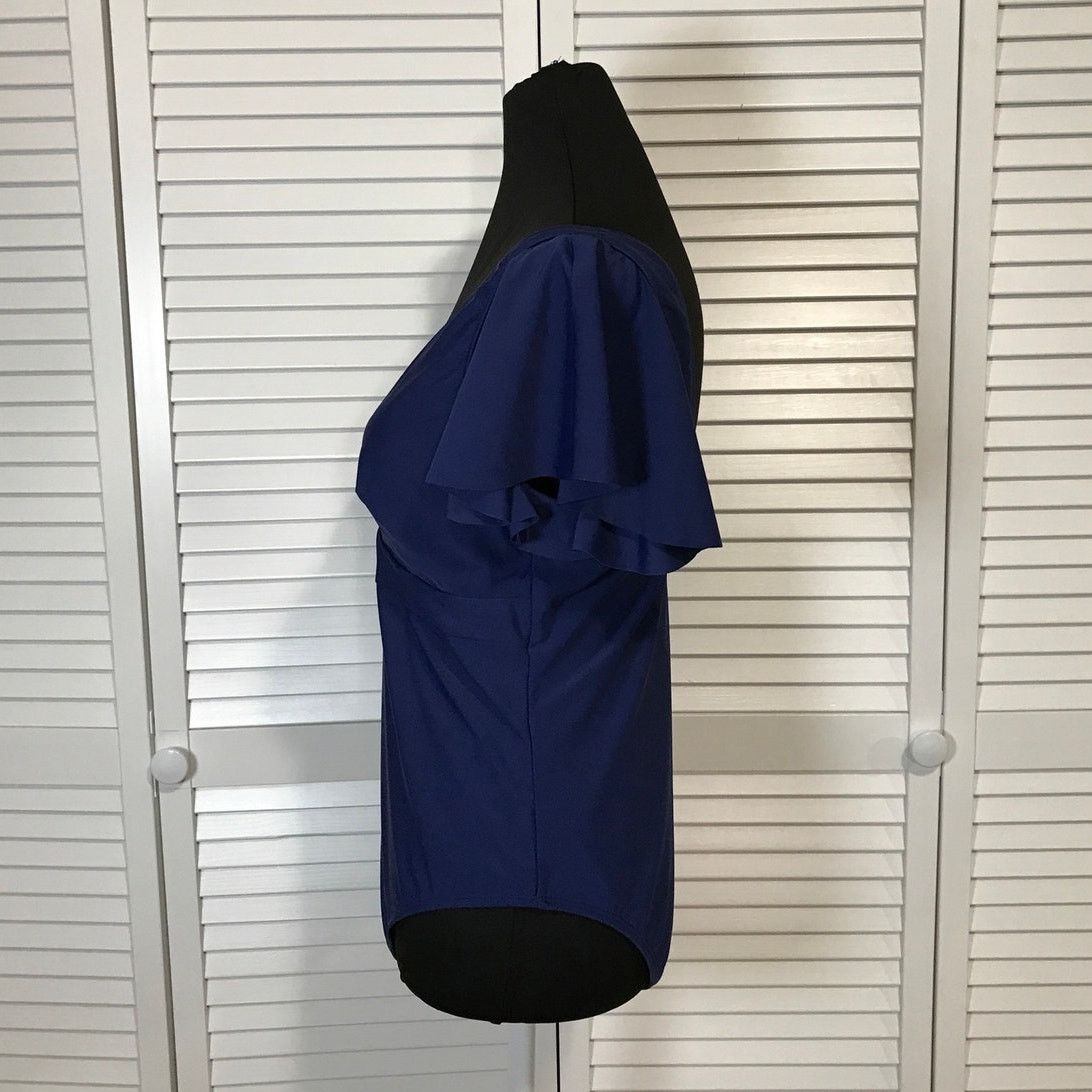 Other NWT Cupshe Navy Blue One Piece Ruffle Beachwear Swimsuit L Size ONE SIZE - 2 Thumbnail