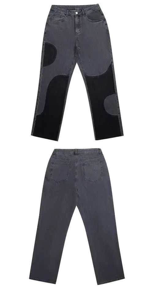 Other Y2K buggy jeans trousers retro straight patchwork style Size US 32 / EU 48 - 4 Thumbnail