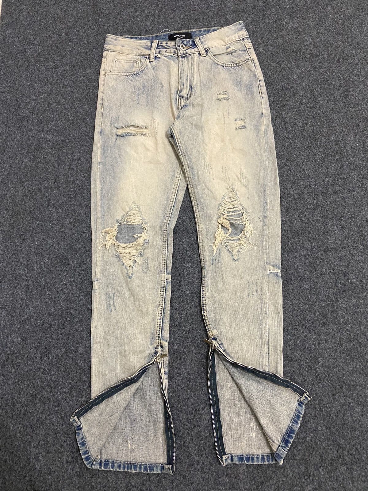 Hysteric Glamour × If Six Was Nine × Le Grande Bleu (L.G.B.) Black of exit denim pants desetresed rider Size US 27 - 1 Thumbnail