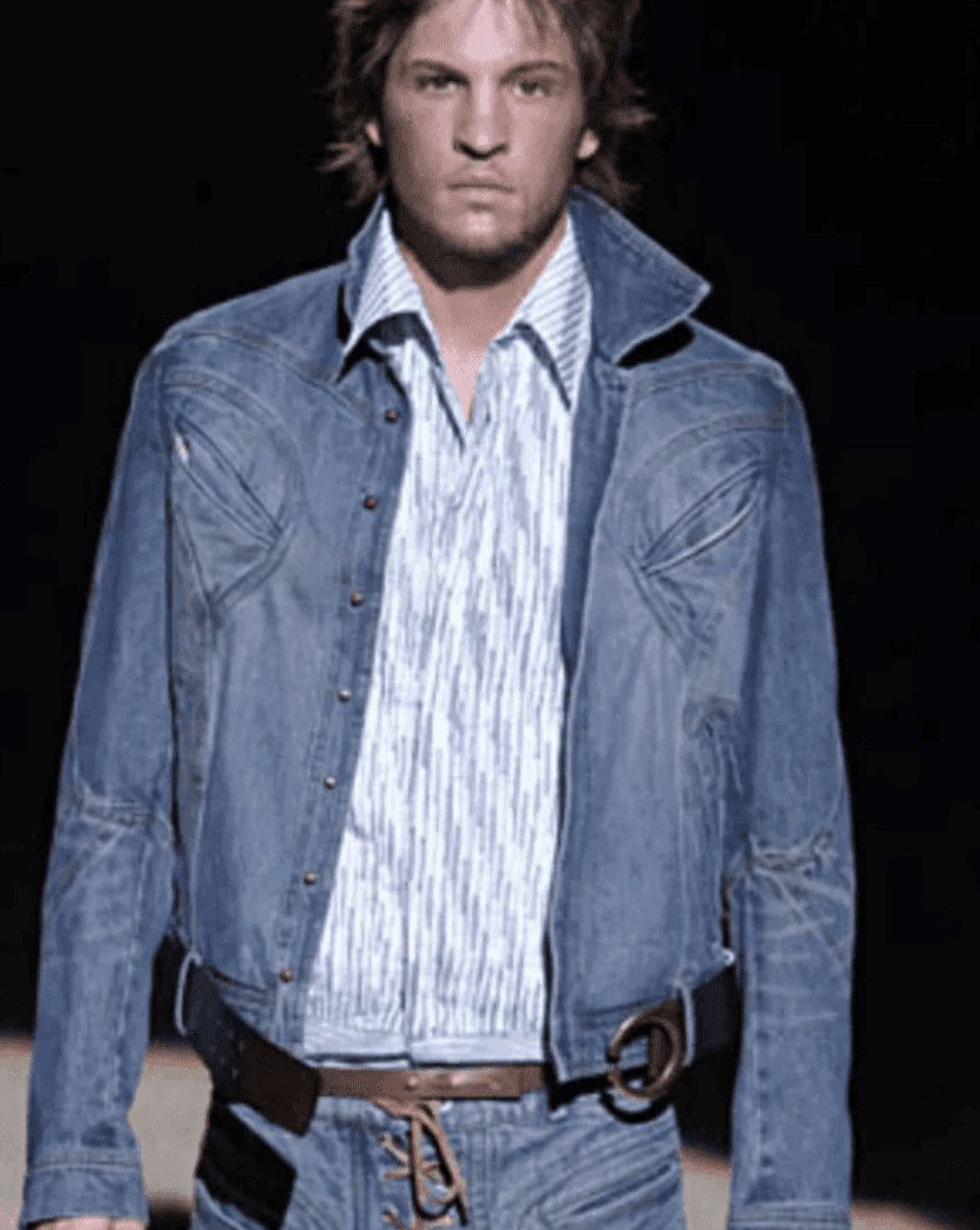 Roberto Cavalli SS2002 Roberto Cavalli Structured Laced Arm Blue Denim Jacket Size US M / EU 48-50 / 2 - 2 Thumbnail