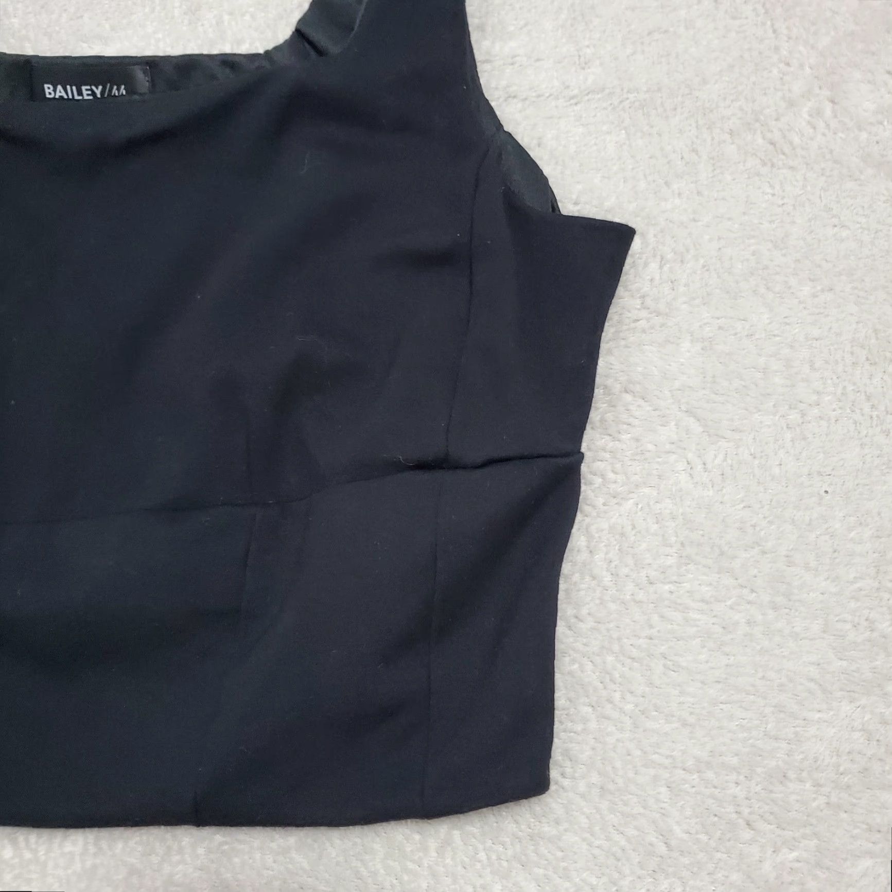 Bailey 44 Bailey 44 Top Women XL Black Cropped Square Neck Rayon Blend Side Zip Stretch Tank Shirt Size XL / US 12-14 / IT 48-50 - 4 Thumbnail