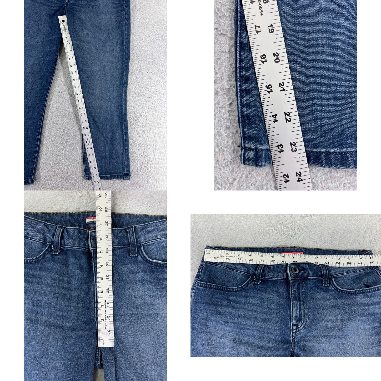Tommy Hilfiger Tommy Hilfiger Women's Pants Jeans 8 Blue Denim Cropped Straight Mid Rise 28x24 Size 30" / US 8 / IT 44 - 8 Thumbnail