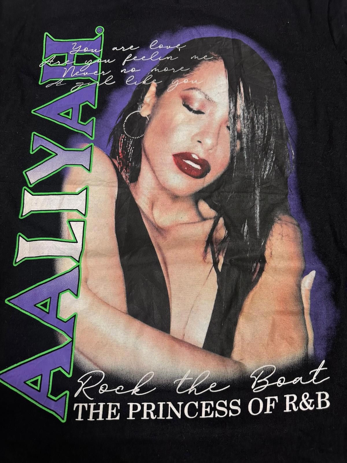 Designer Aaliyah Rock the Boat T-Shirt - The Princess of R&B Size US S / EU 44-46 / 1 - 3 Thumbnail
