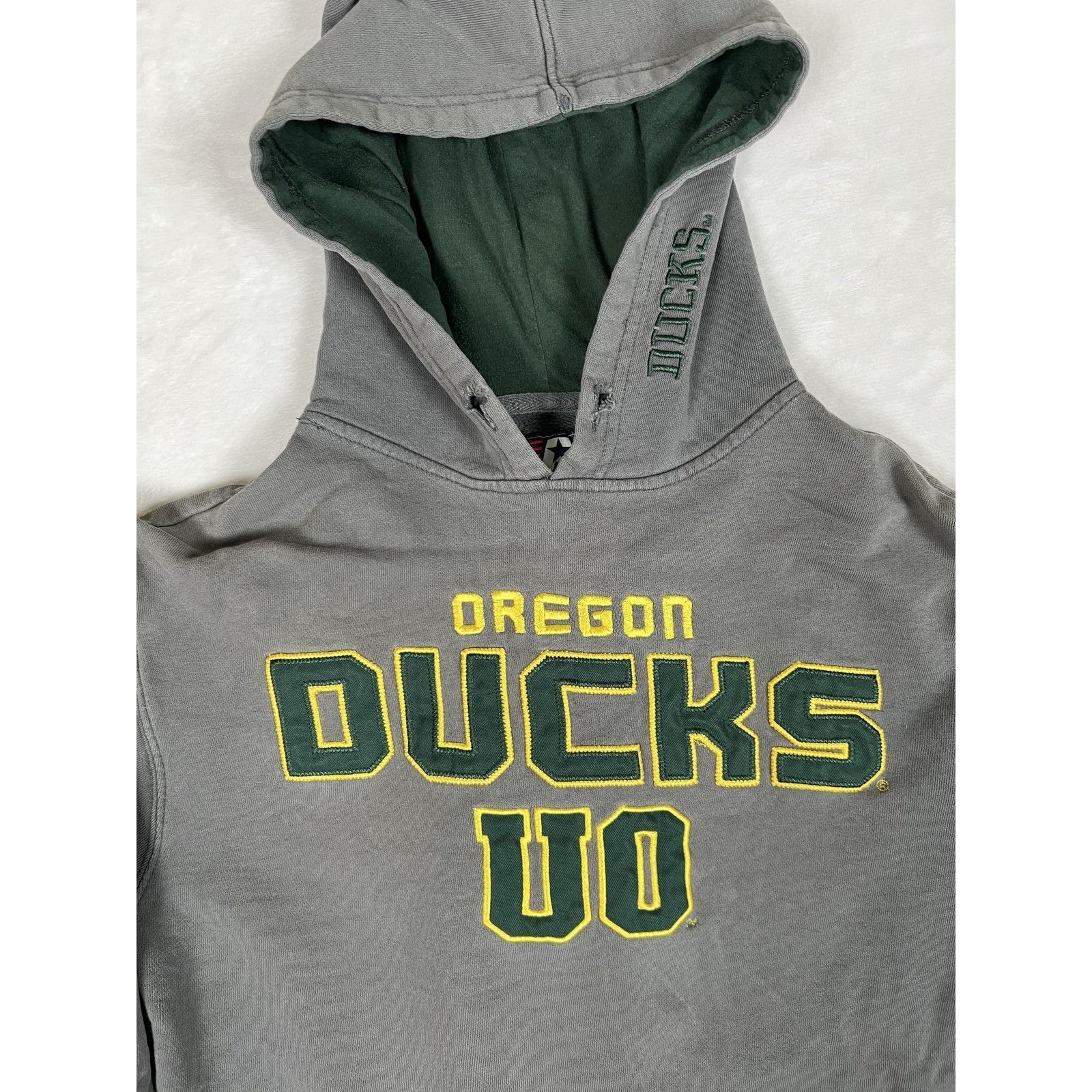 J. America Vintage Oregon Ducks Hoodie Mens Large Gray Green NCAA Footb Size US L / EU 52-54 / 3 - 2 Thumbnail