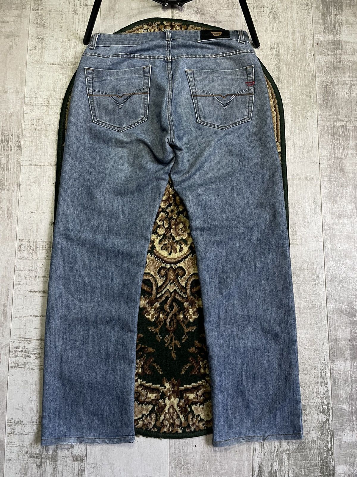 Diesel Vintage Diesel Y2K Denim Jeans 00’s Distressed RARE Size US 33 - 1 Thumbnail