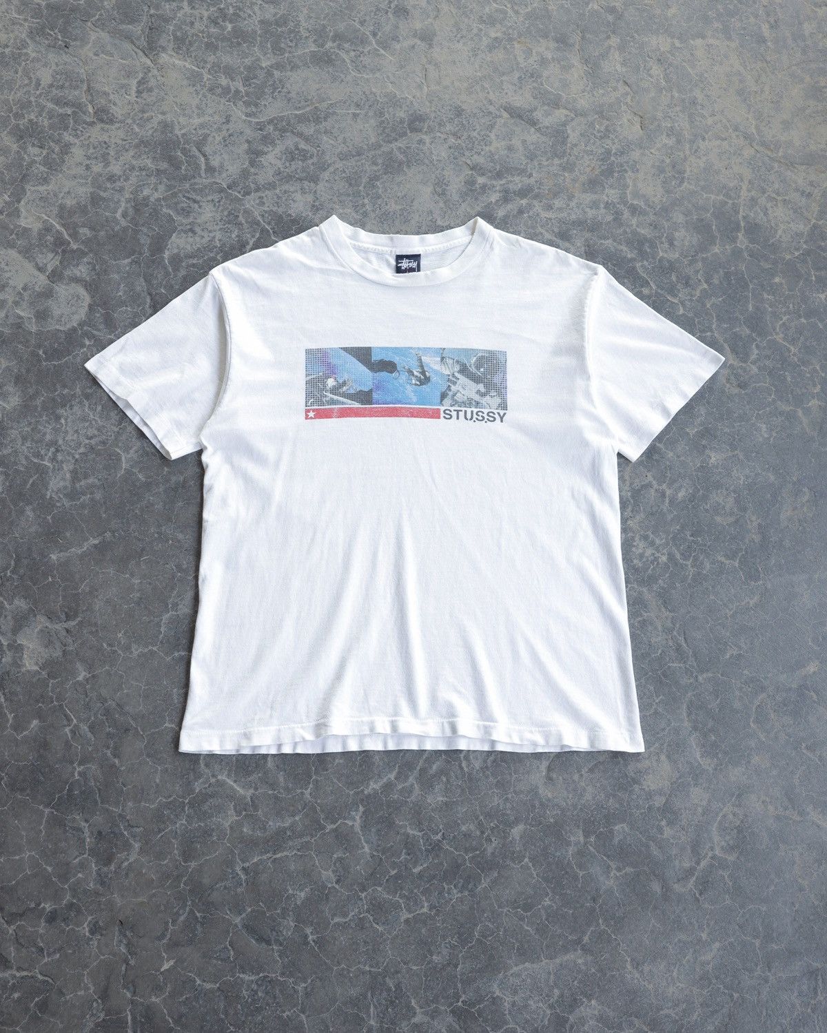 Stussy Vintage 90s Stussy Astronaut Space Box Logo Archive White Te Size US L / EU 52-54 / 3 - 1 Thumbnail