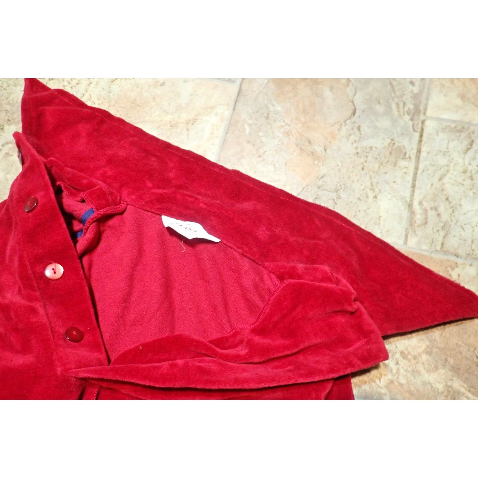 Vintage VINTAGE Thane Red Velvet Long Sleeve Polo Shirt Mens M Rockabilly 1970s Dagger Point Popover Size US M / EU 48-50 / 2 - 6 Thumbnail