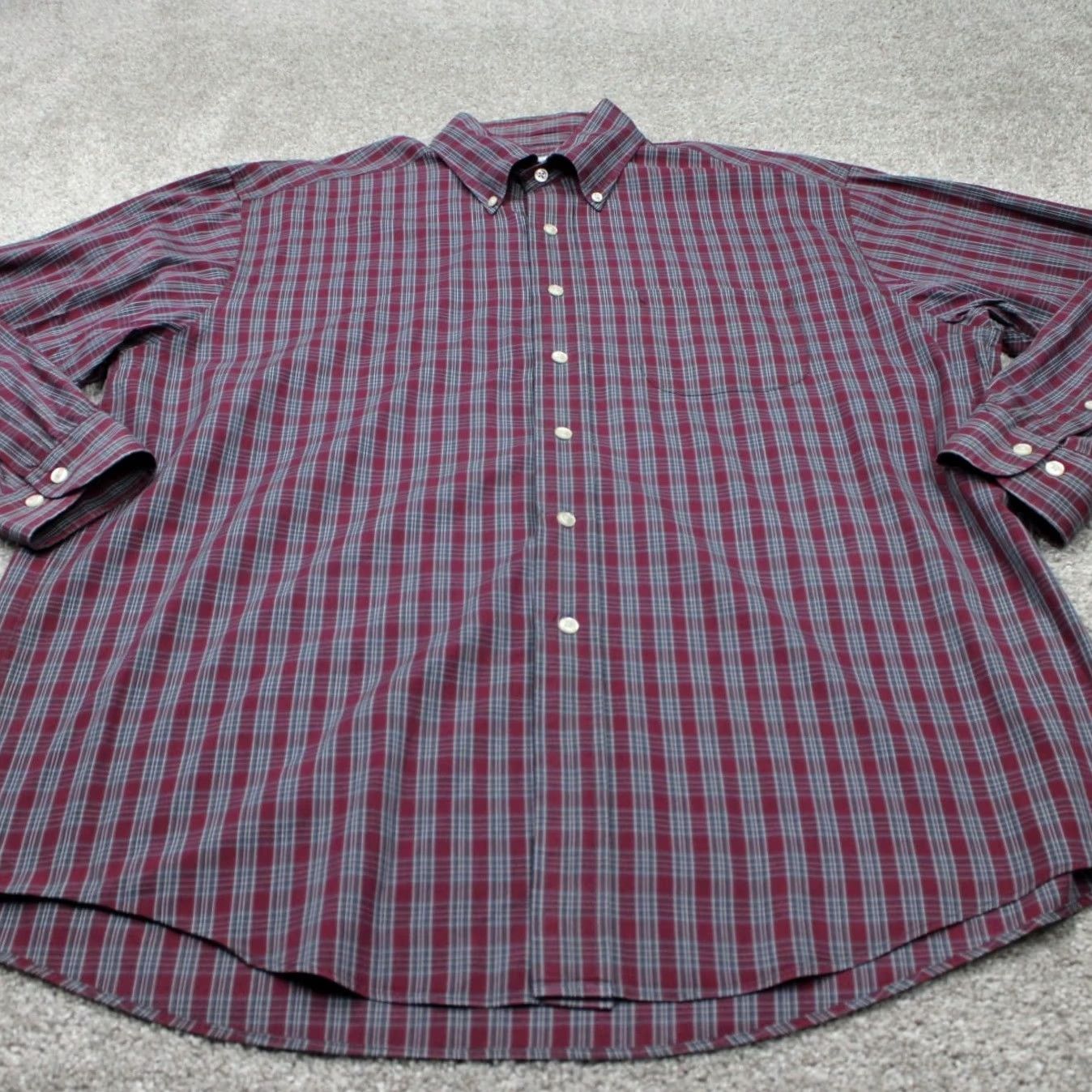Brooks Brothers Brooks Brothers Button-Up Shirt Mens Large Red/Gray 100% Cotton Long Sleeve Button-Down Size US L / EU 52-54 / 3 - 3 Thumbnail