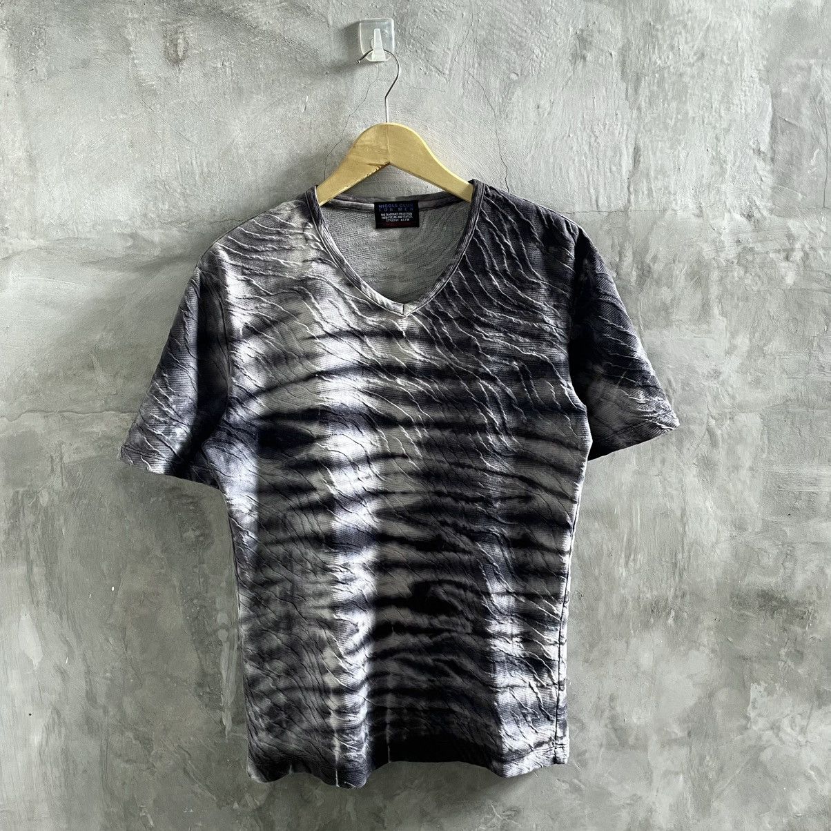 Matsuda × Nicole Club × Vintage RARE🔥Nicole club for men zebra pattern Textured fabric tees Size US M / EU 48-50 / 2 - 1 Thumbnail