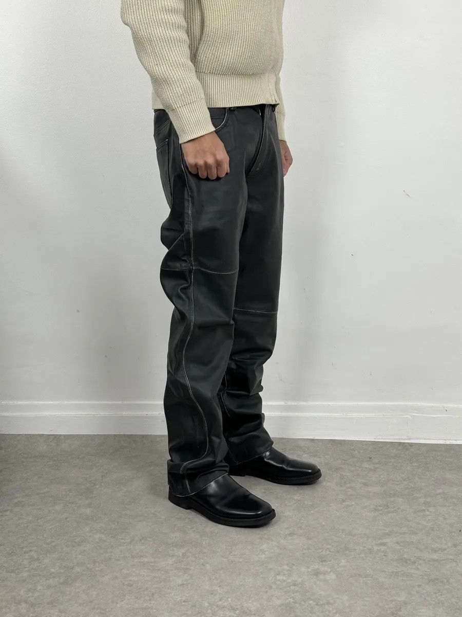 Maison Margiela AW2023 Maison Margiela Black Leather Biker Pants Size US 32 / EU 48 - 5 Thumbnail