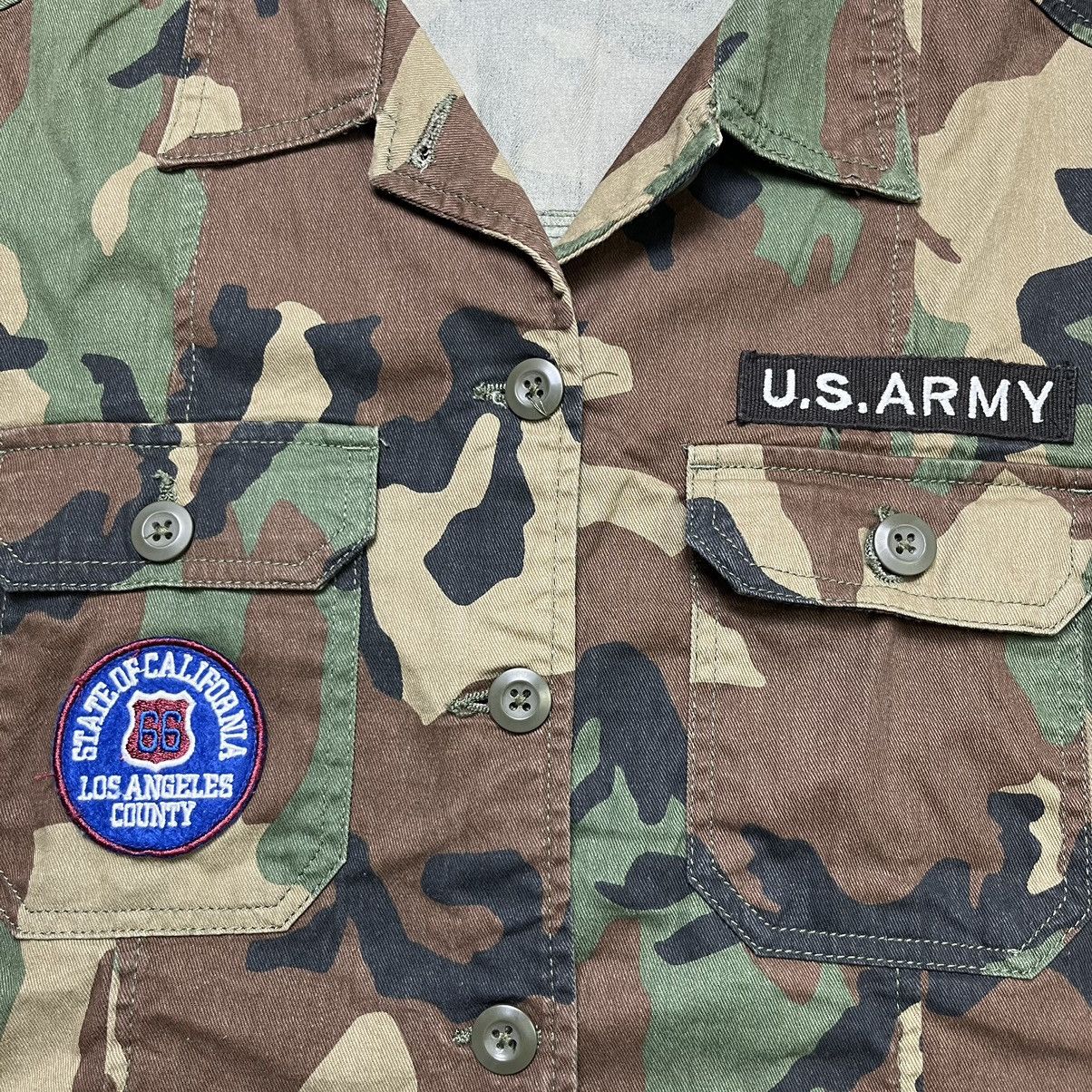 Vintage Vintage Browny Camouflage button ups shirt john lennon style Size US M / EU 48-50 / 2 - 3 Thumbnail