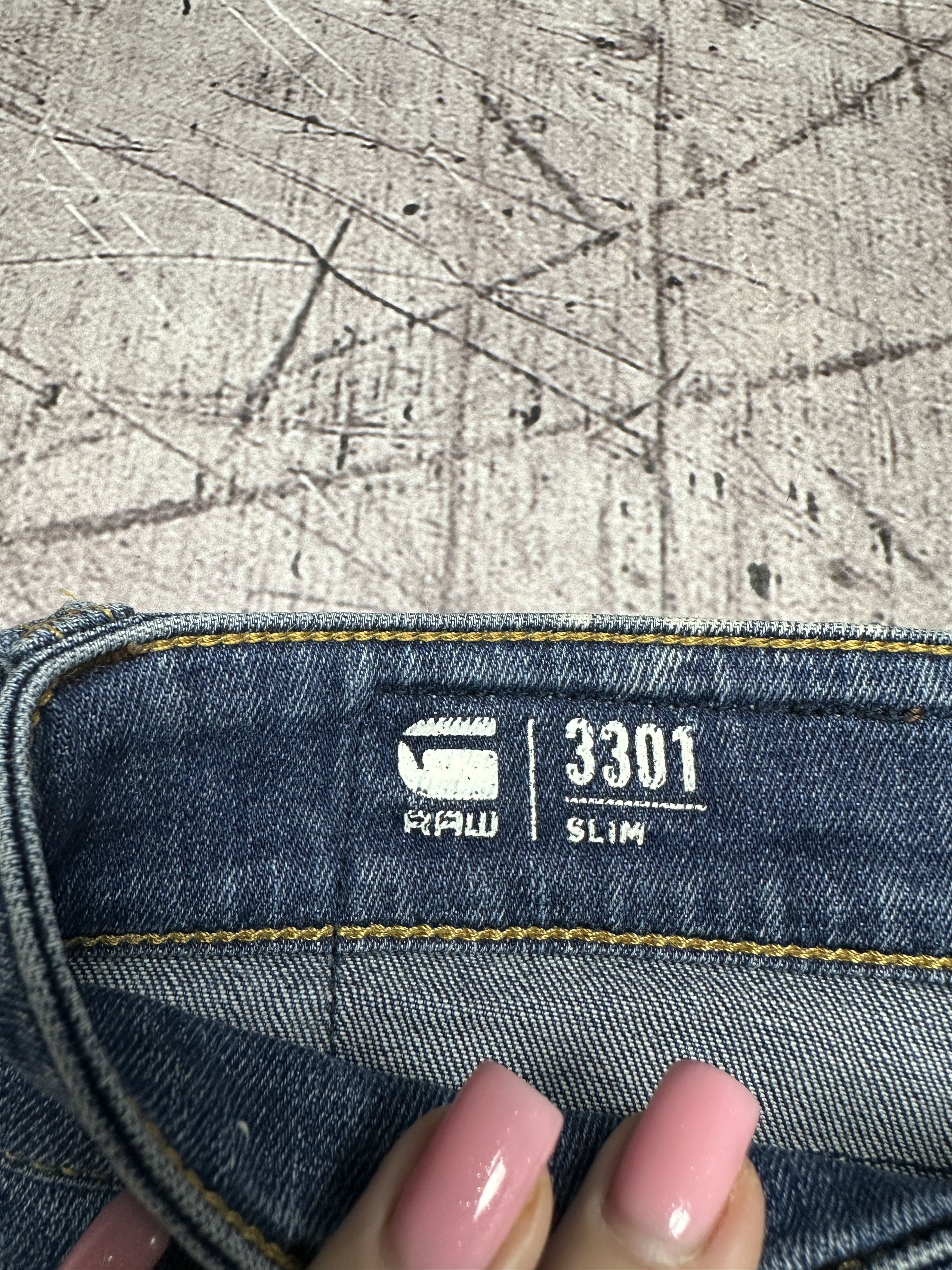 G-Star G Star Raw Mens 3301 Slim Denim Pants Jeans Size US 30 / EU 46 - 3 Thumbnail