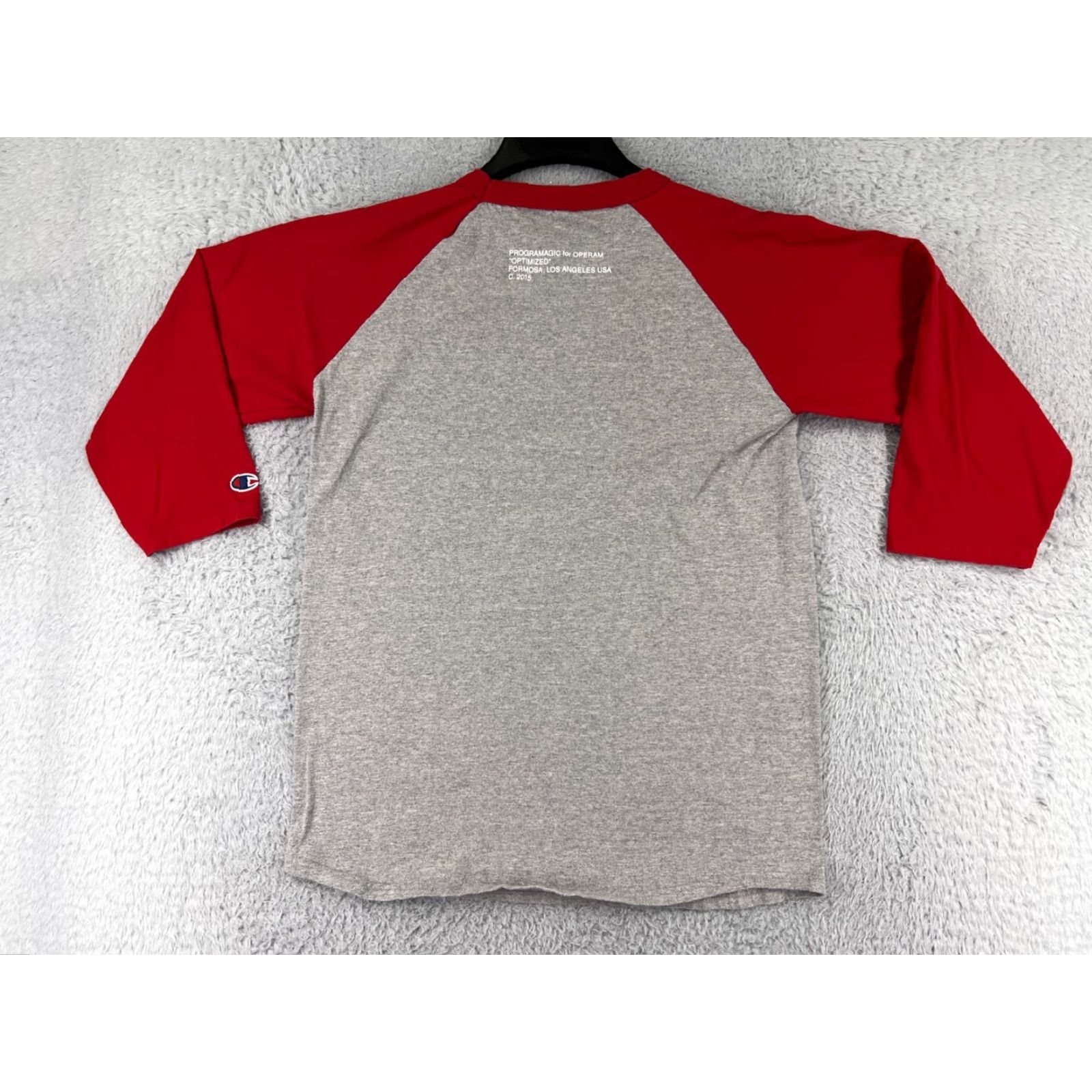 Champion Champion Shirt Men M 3/4 Sleeve Colorblock Red Gray Logo Athletic Cotton T-Shirt, 90s Retro Sports Graphic, Mens Medium Gray Size US M / EU 48-50 / 2 - 2 Thumbnail
