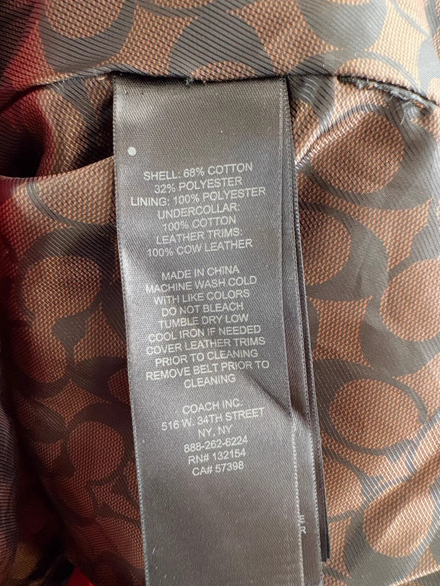 Coach COACH Red Double-breasted Trench Coat K1 Size XS / US 0-2 / IT 36-38 - 5 Thumbnail