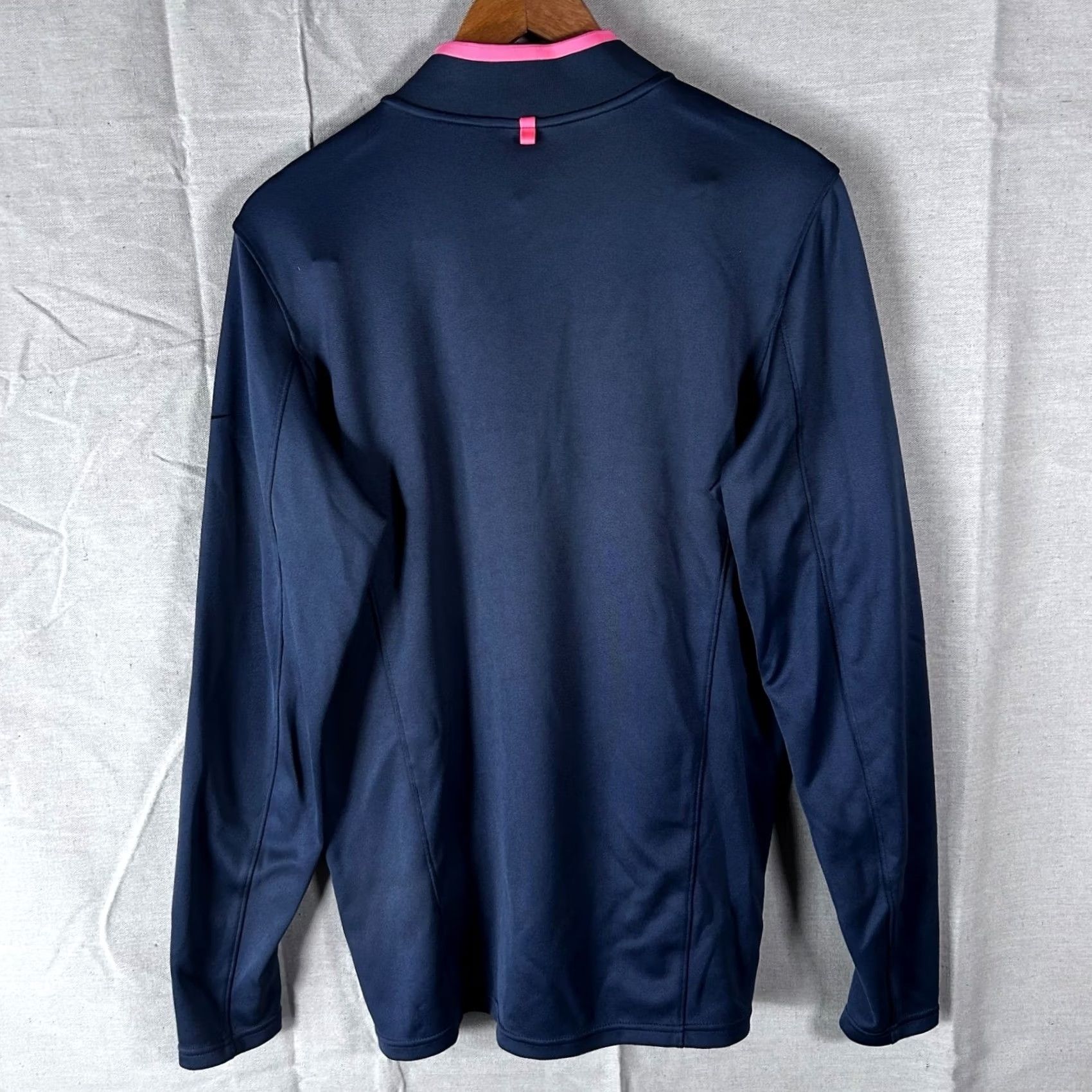 Nike Nike Dri-FIT Soccer Mens Medium MT Navy Blue Pink Quarter Zip Pullover Sweater Size US M / EU 48-50 / 2 - 4 Thumbnail