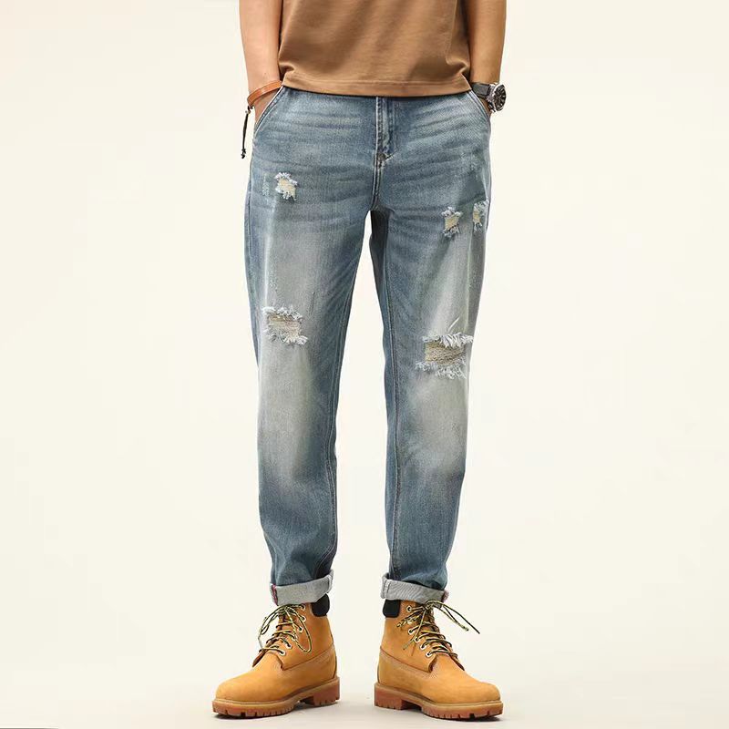 Japanese Brand × Jean Vintage high street washed and faded casual ripped jeans Size US 34 / EU 50 - 2 Thumbnail