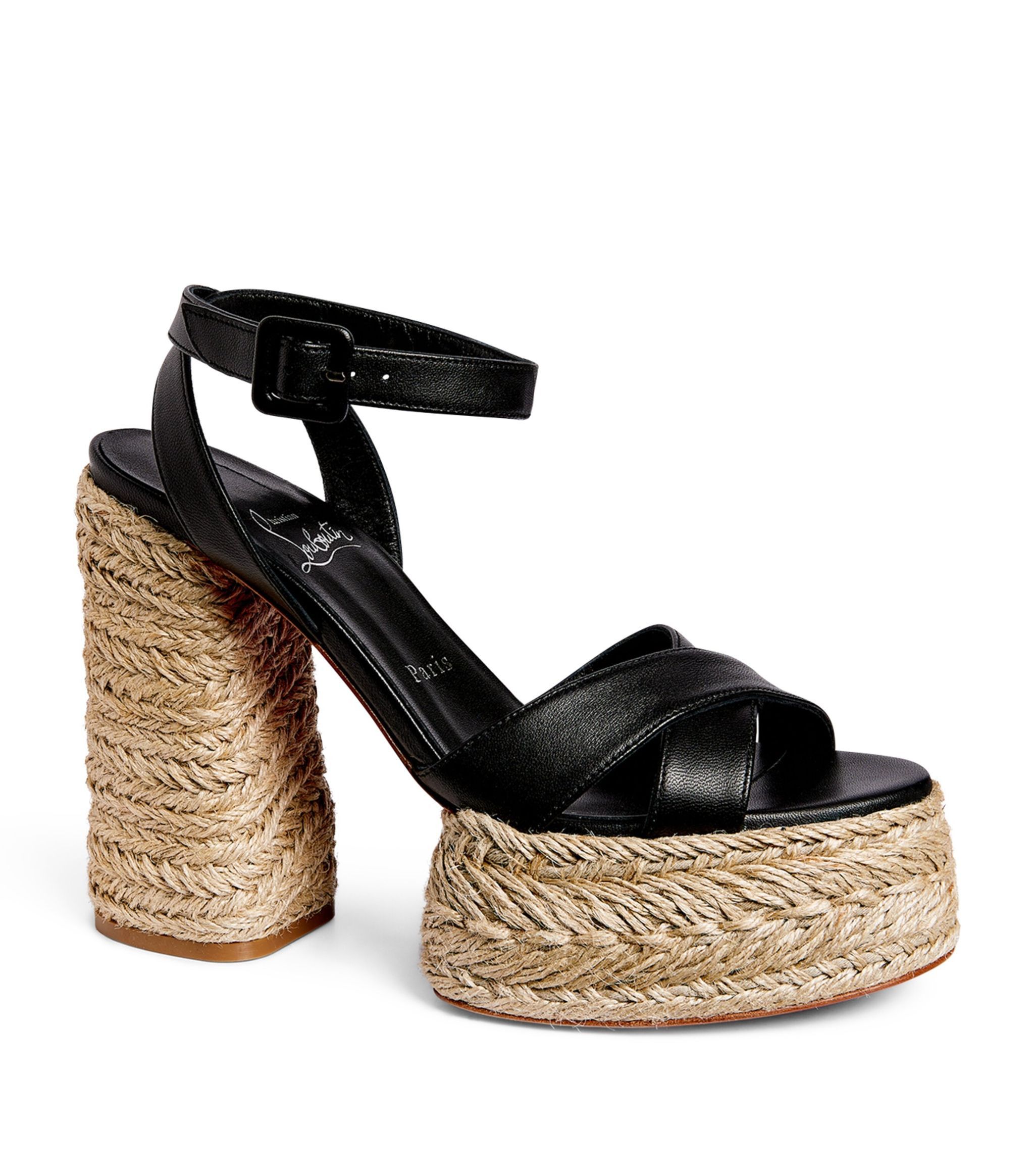 Christian Louboutin CHRISTIAN LOUBOUTIN Super Mariza black leather sandals Size US 10 / IT 40 - 1 Thumbnail