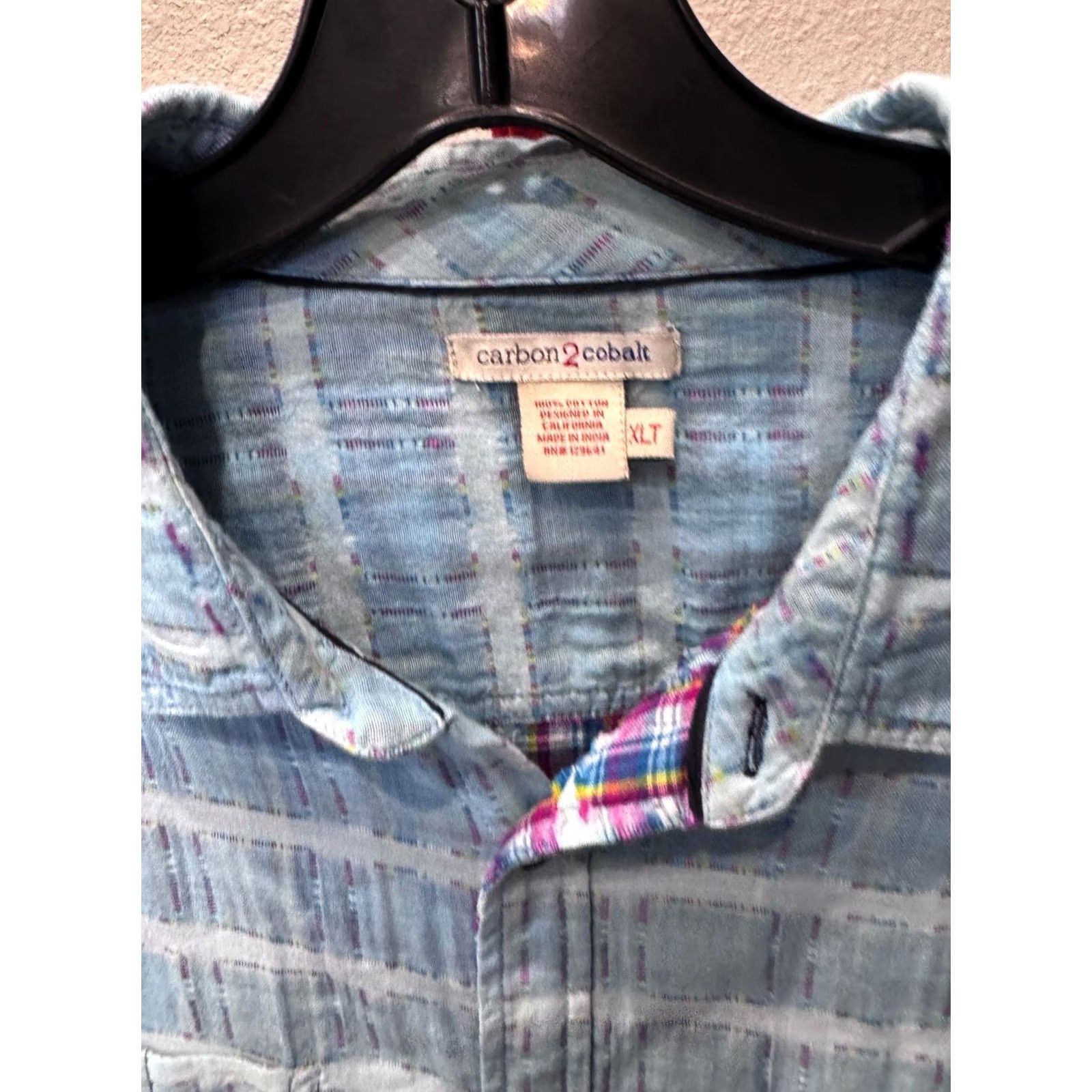 Carbon2Cobalt XLT Carbon 2 Cobalt Long Sleeve Shirt Plaid Multicolor Mens Shirt 18 x 36/37 Size US XL / EU 56 / 4 - 5 Thumbnail