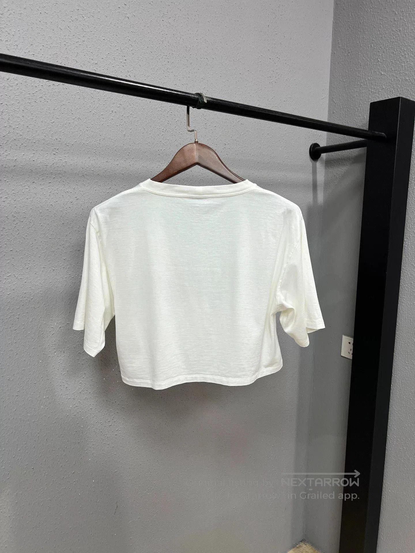 Celine white short slogan t-shirt by Celine. Size M / US 6-8 / IT 42-44 - 2 Thumbnail