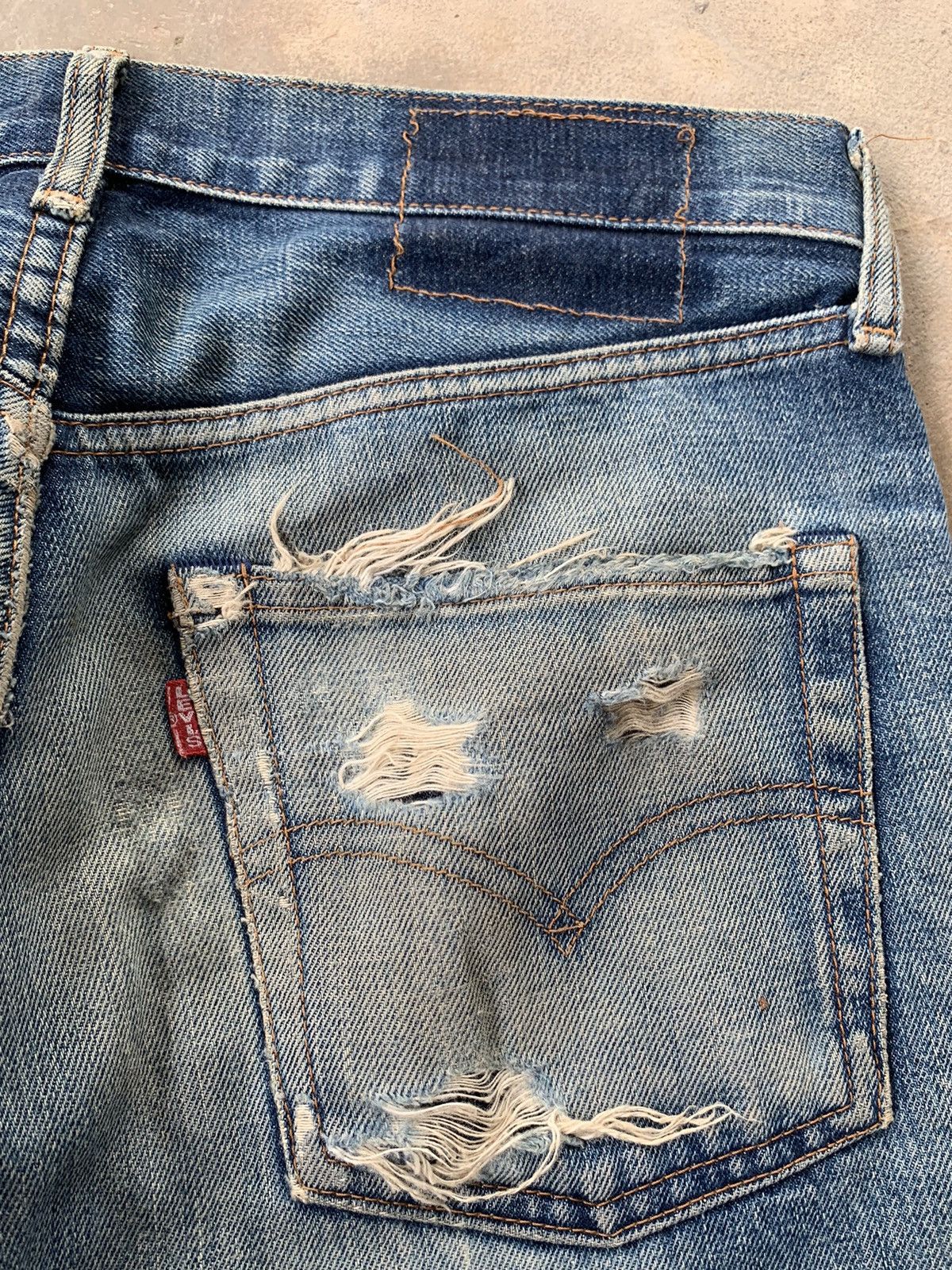 Levi's Vintage Levi’s Big E 502 Zip Talon Selvedge Distressed Denim Size US 31 - 12 Thumbnail