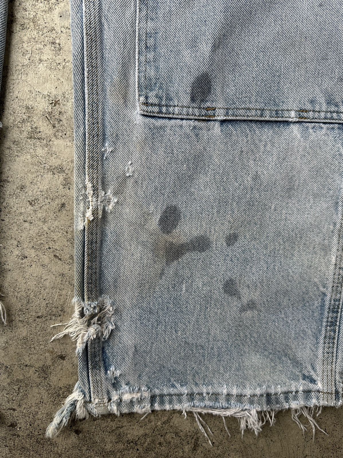 Carhartt Trashed Stonewash Doubleknee Dungaree Carpenter work pant Size US 42 / EU 58 - 14 Thumbnail