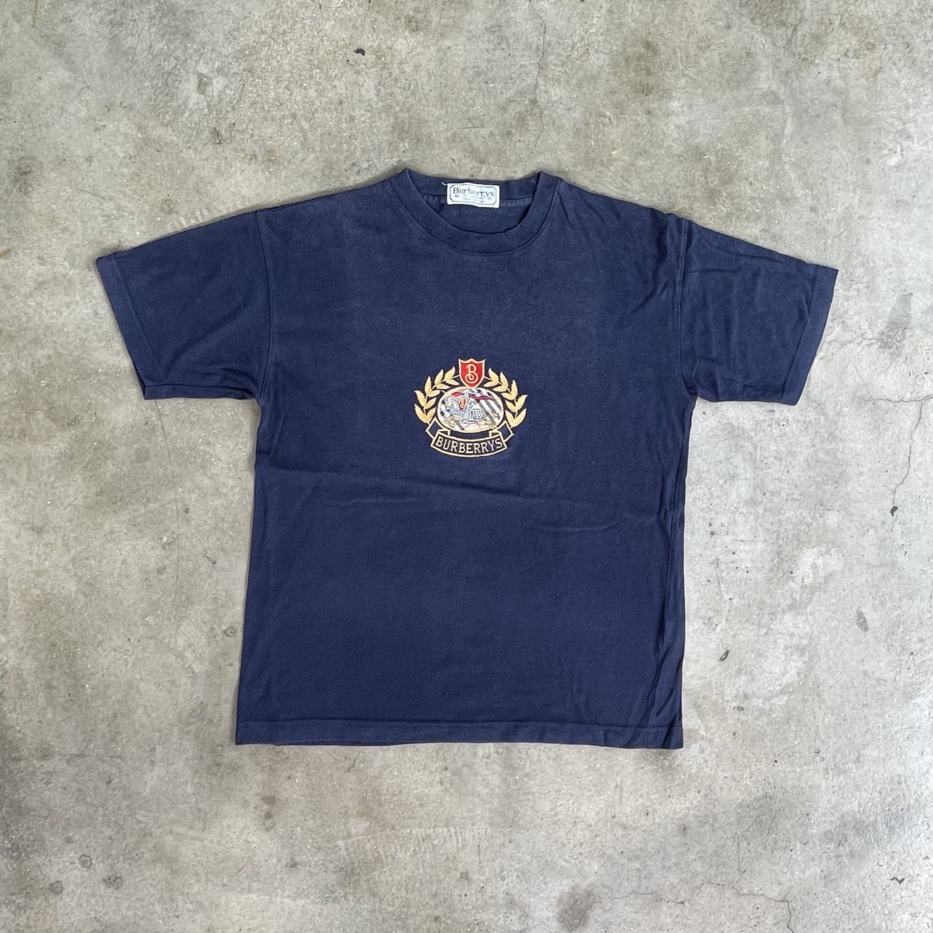 Burberry Vintage Burberry Blue T-shirt Size Medium Size US M / EU 48-50 / 2 - 1 Thumbnail