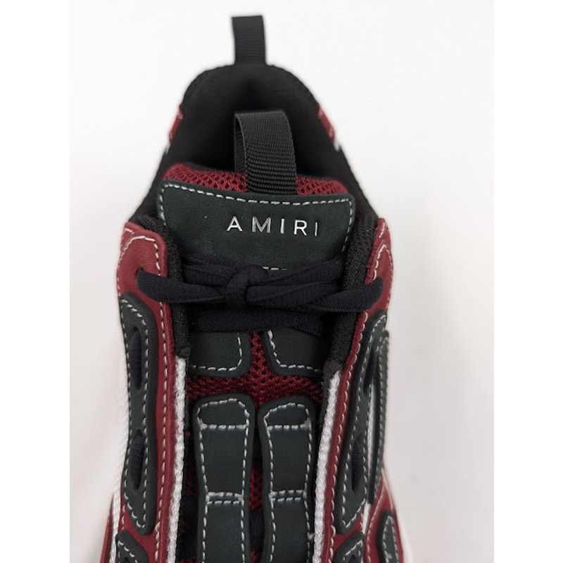 Amiri o1rshd1 Q:2 / Bone Runner Low-Top Sneakers in Deep Red Size US 10 / EU 43 - 6 Thumbnail
