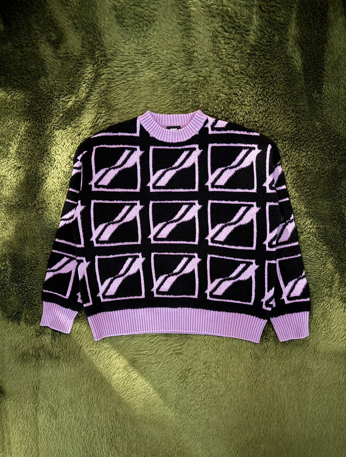 WE11DONE [M] We11done Square Logo Jacquard Fleece Knit Size US M / EU 48-50 / 2 - 1 Thumbnail