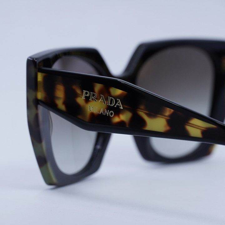 Prada Prada PR15WS 3890A7 Sunglasses Black/Medium Tortoise Square Size ONE SIZE - 7 Thumbnail