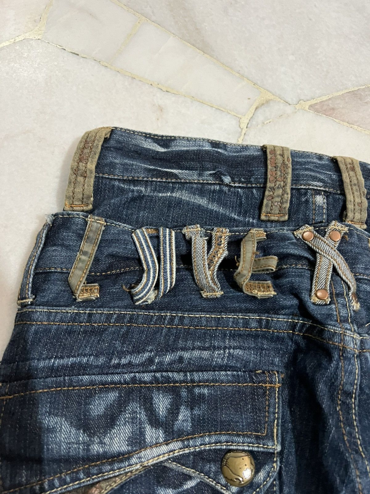 If Six Was Nine × Japanese Brand × Le Grande Bleu (L.G.B.) ✈️Double Waist✈️90’s Dominate Handcrafted Claw Jean Size US 29 - 20 Thumbnail