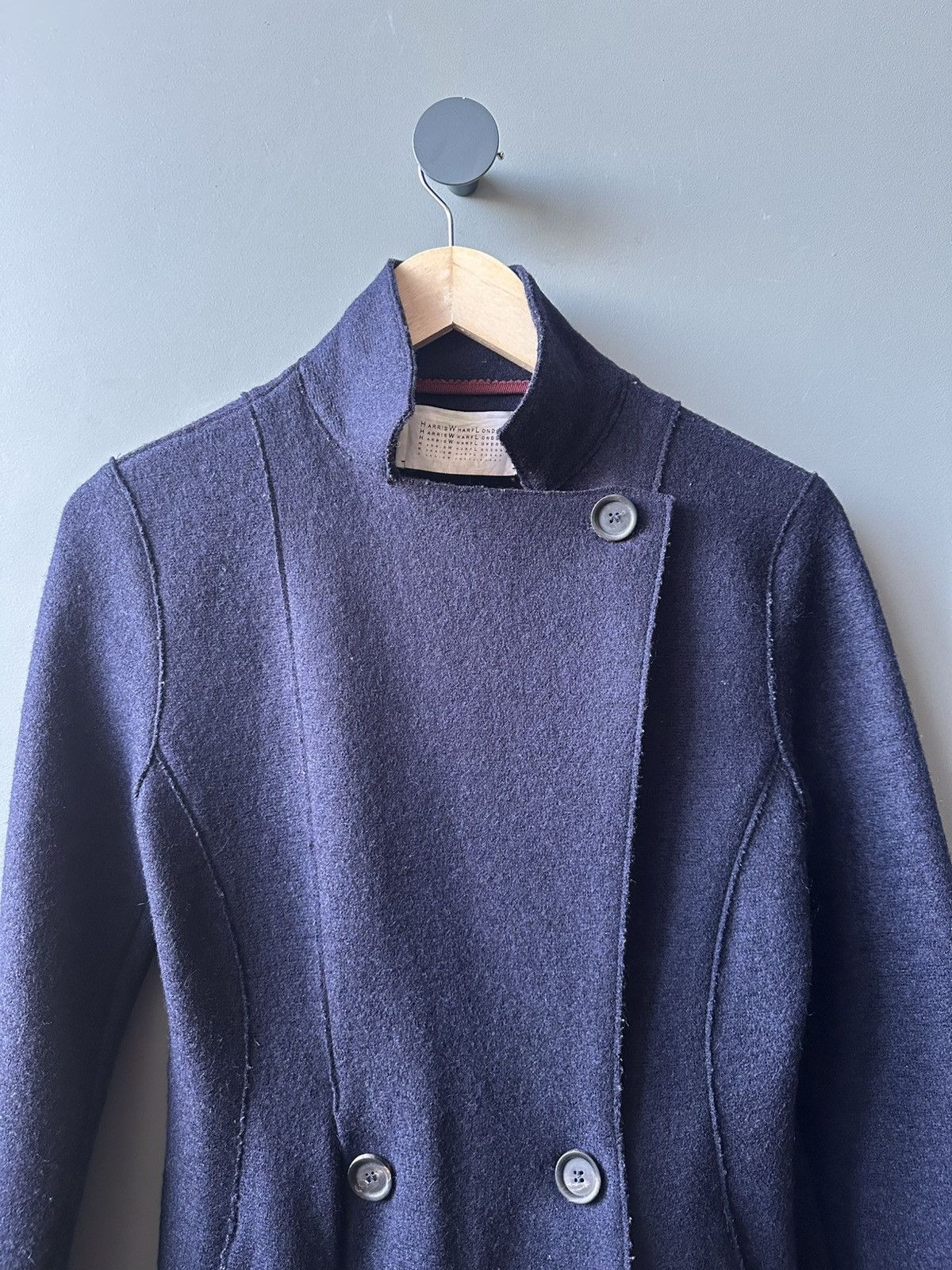 Harris Wharf London Harris Wharf London Wool Double-Breasted Structured Coat Size S / US 4 / IT 40 - 3 Thumbnail