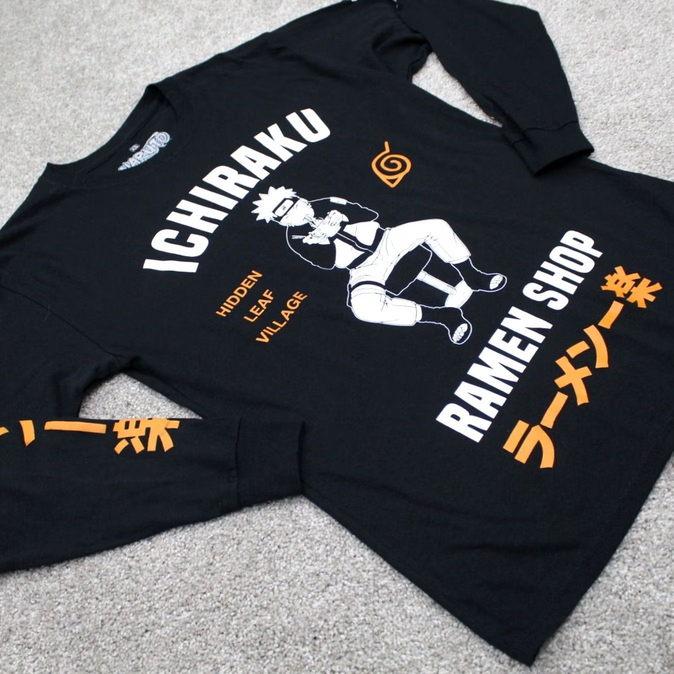 Ripple Junction Ripple Junction Naruto Shippuden Shirt Mens XS Black L/S Cotton Graphic Print 100% Cotton Anime Ichiraku Ramen Mens XS BlackUpdate Size US XS / EU 42 / 0 - 6 Thumbnail