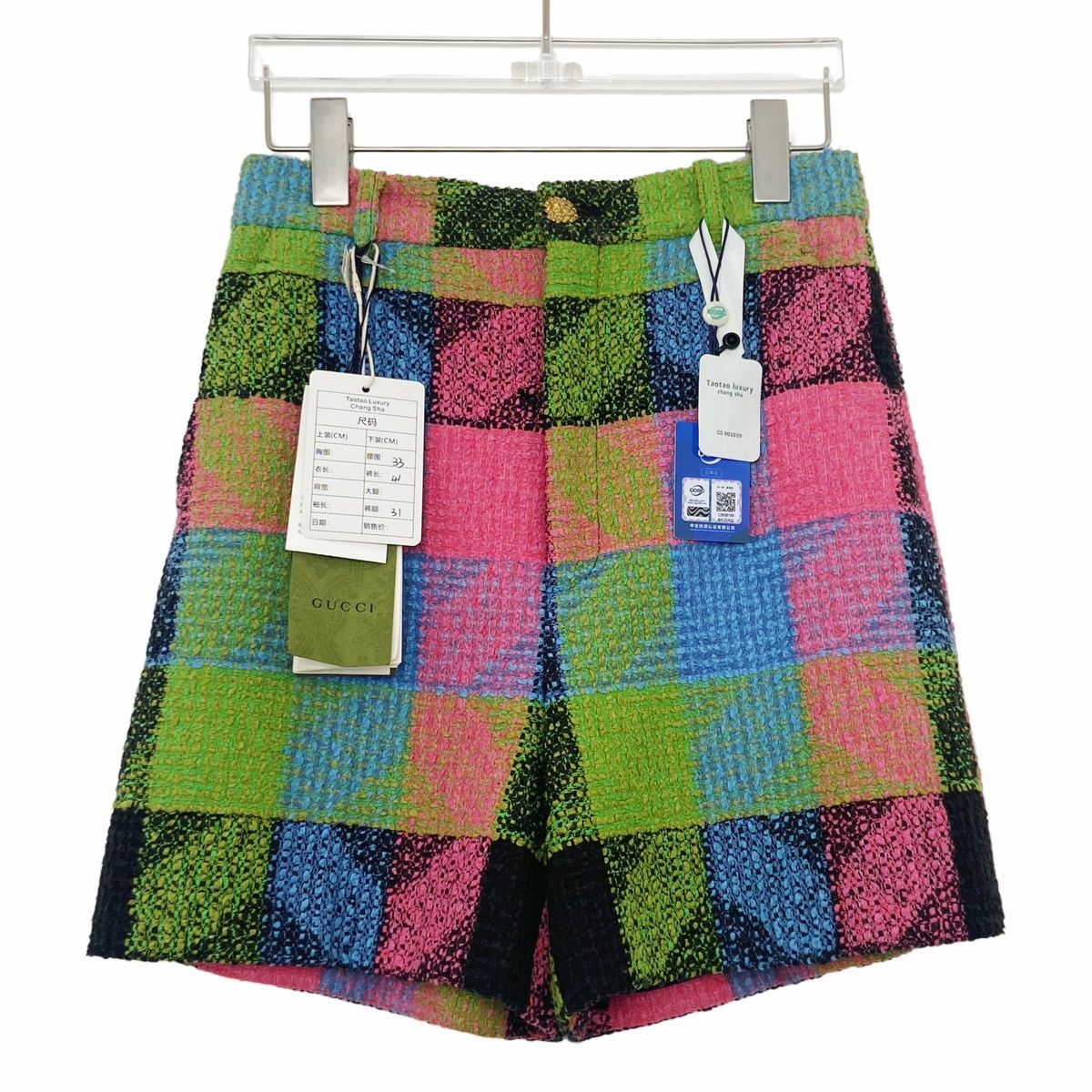 Gucci Gucci Color Block Printed Straight Leg Casual Shorts K26WX Size 25" / US 0 / IT 36 - 2 Thumbnail