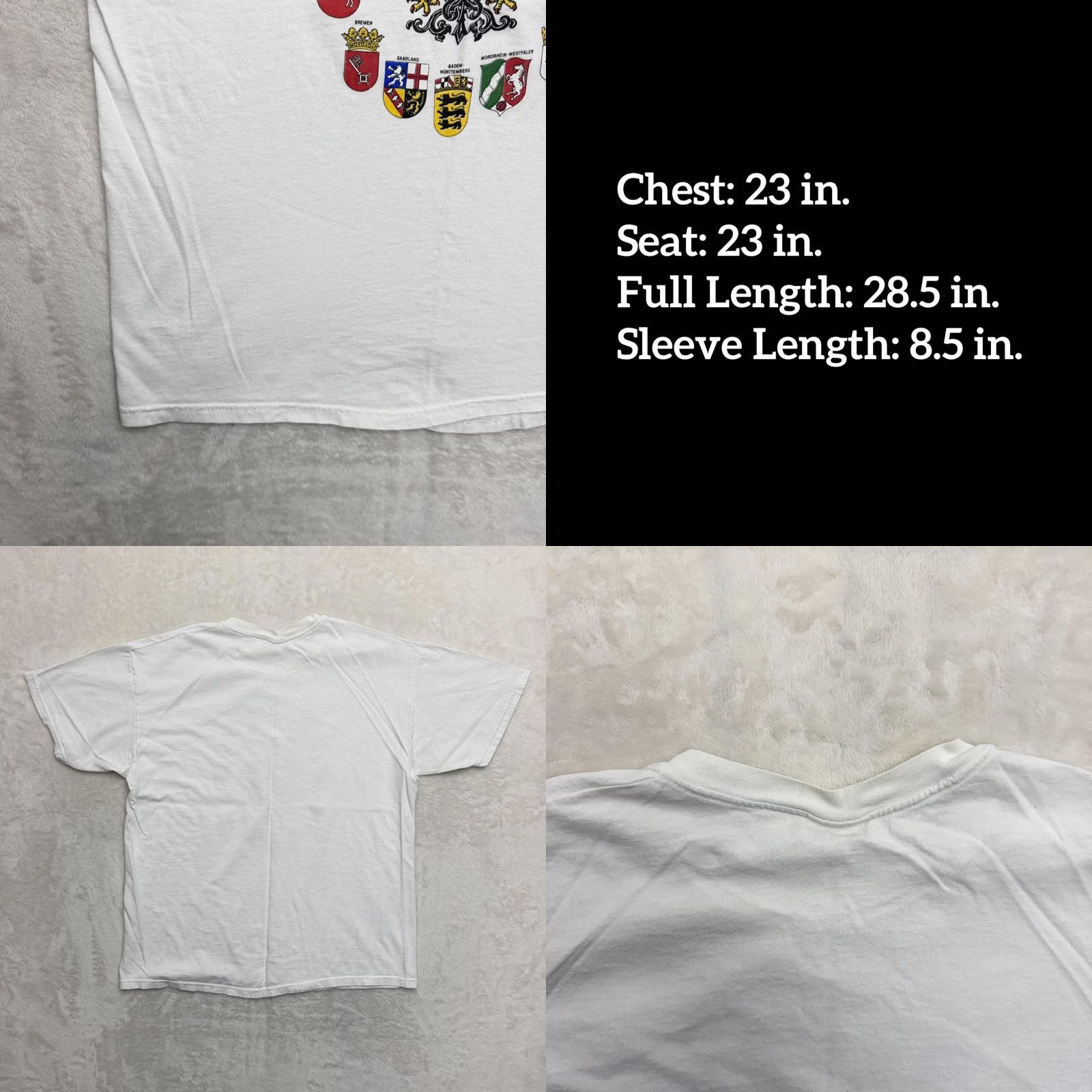 Vintage Germany Eagle Crest Shirt Mens XL White Graphic Travel Souvenir Tee Size US XL / EU 56 / 4 - 8 Thumbnail
