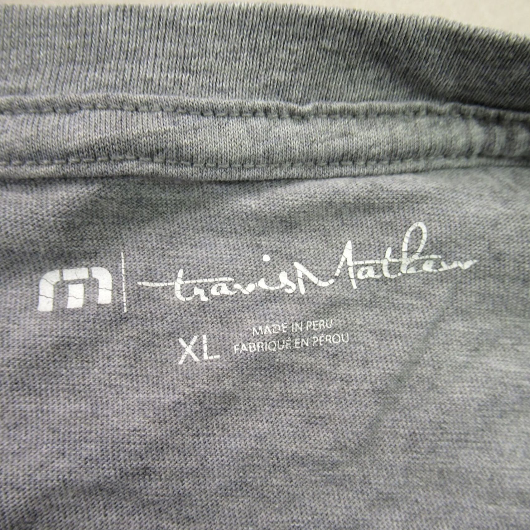TravisMathew Travis Mathew Shirt Mens XL Short Sleeve Crew Neck Lightweight Gray Shirt Size US XL / EU 56 / 4 - 3 Thumbnail