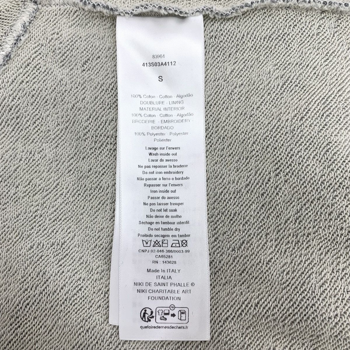 Dior Dior Collection Grey Dinosaur Sequin Hooded Sweatshirt K26WX Size S / US 4 / IT 40 - 6 Thumbnail