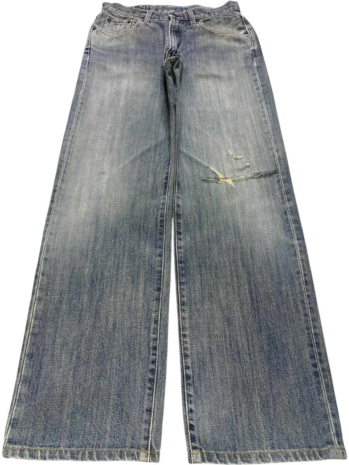 Japanese Brand Vintage Japanese Brand Distressed Baggy Jeans Size US 29 - 1 Thumbnail