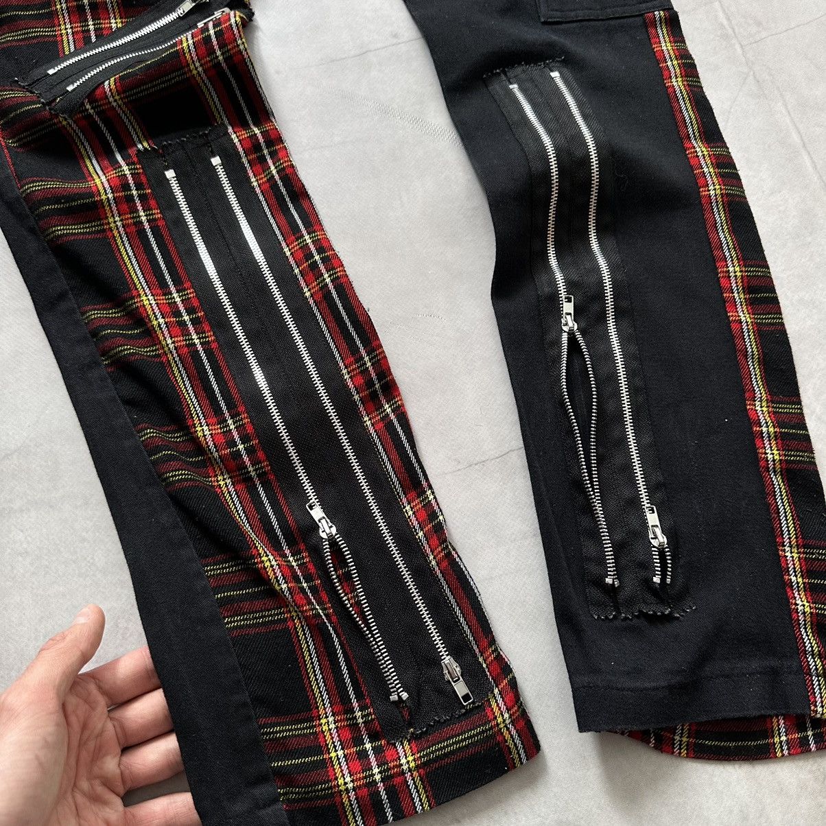 If Six Was Nine × Seditionaries × Tripp NYC Japan Punk Zipper Checkered Pants Gothic Emo Mad Punks Vibe Size 30" / US 8 / IT 44 - 6 Thumbnail