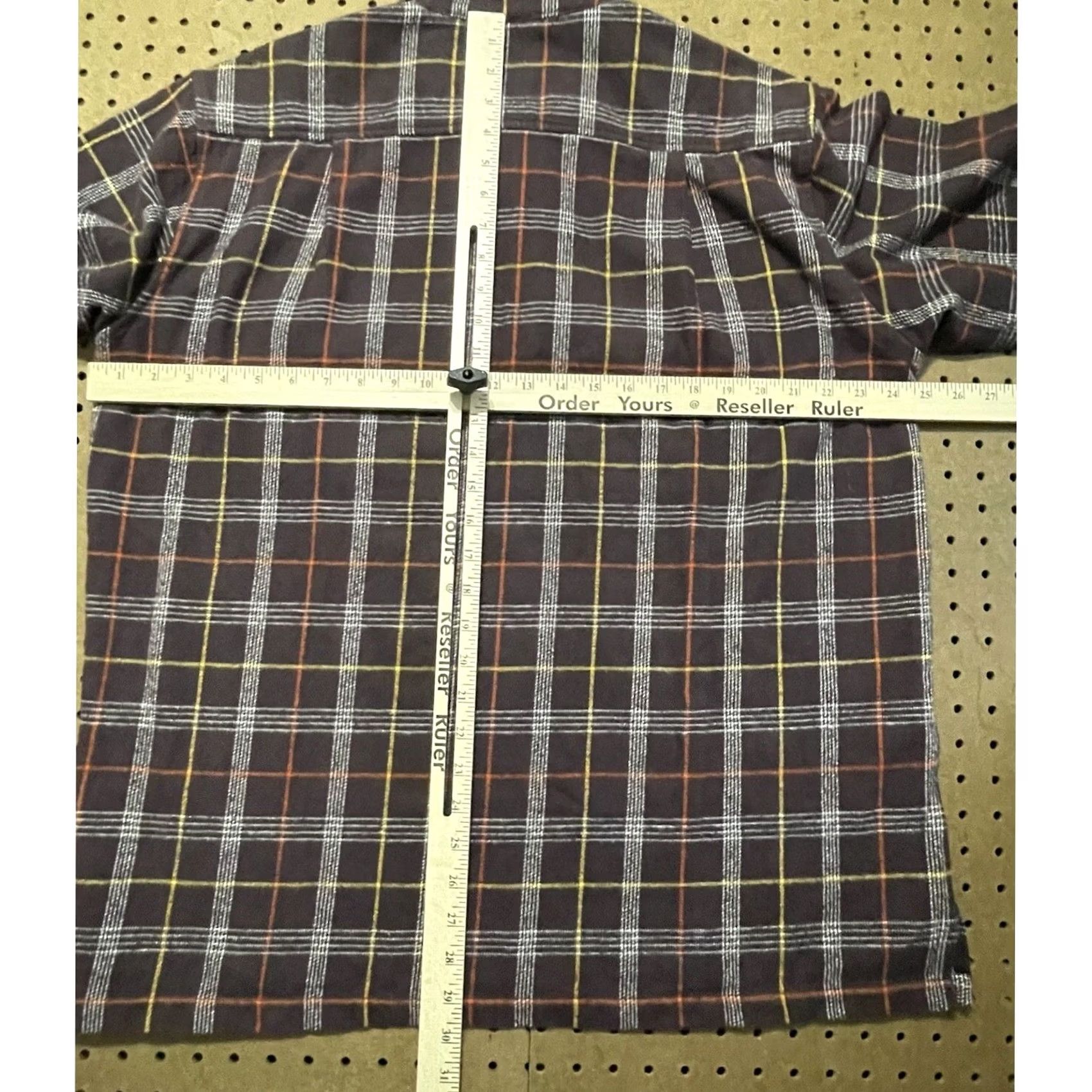 18 East Jacket Mens 1XL Purple Plaid Shacket 1/4 Zip Knit Cotton Shirt Mfg Nwot, Men's — image 6 of 6