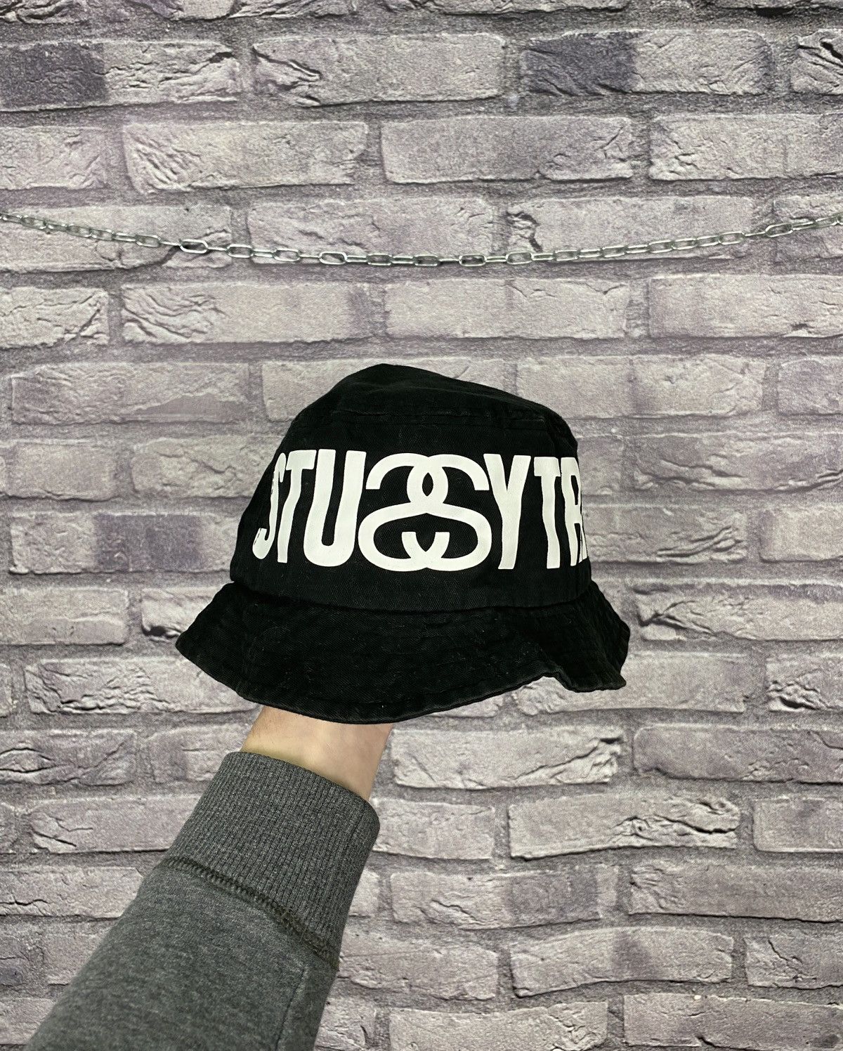 Stussy Vintage rare panama cap hat Stussy big logo swoosh y2k Size ONE SIZE - 1 Thumbnail