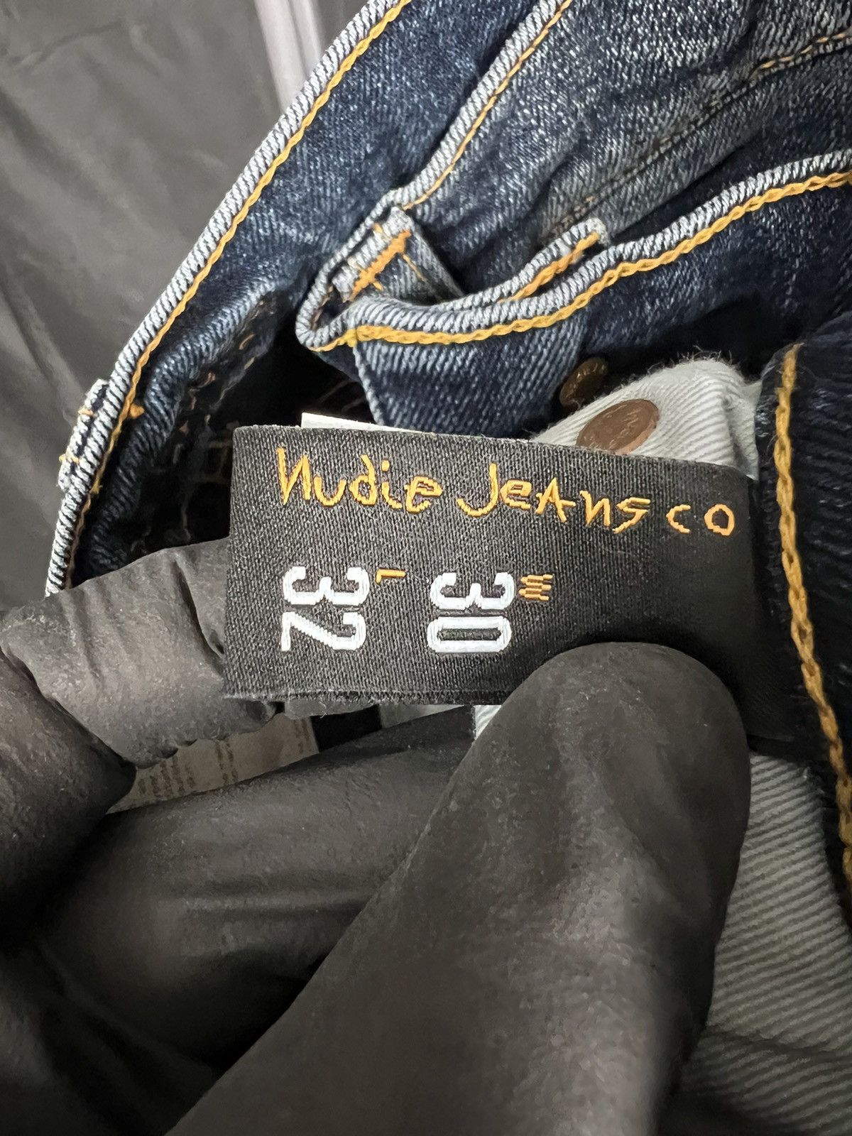 Designer × Nudie Jeans 🔴 DSWT SAMPLE Nudie jeans Lean Dean Deep Dark Indigo Size US 30 / EU 46 - 10 Thumbnail