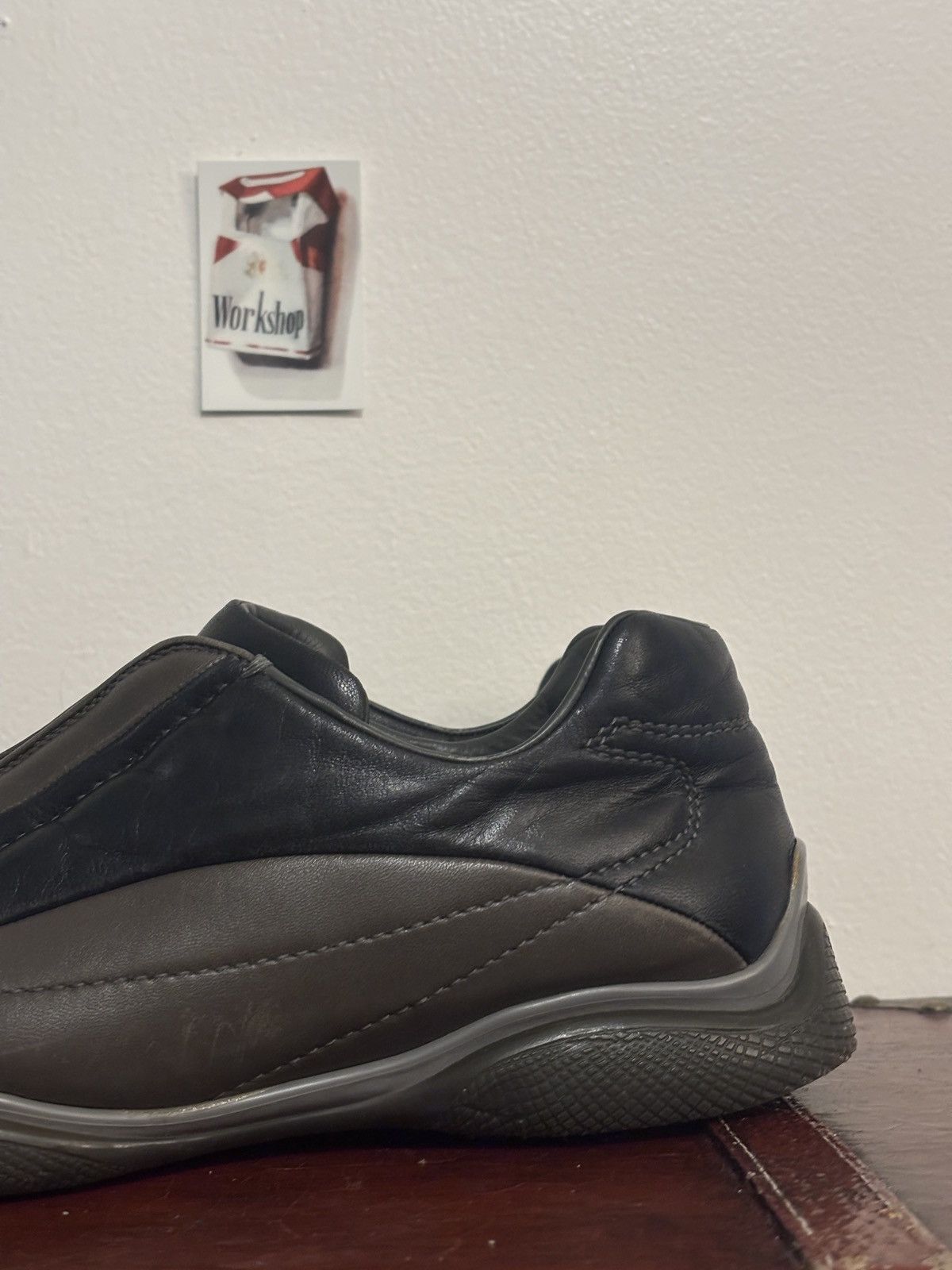Prada Prada Square Toe Leather Luxury Bowling-like Trainers Size US 9 / EU 42 - 11 Thumbnail