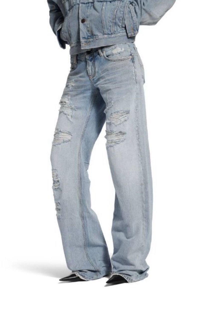 Balenciaga Fitted Low Waist Denim Pants Jeans Size 27" / US 4 / IT 40 - 1 Thumbnail