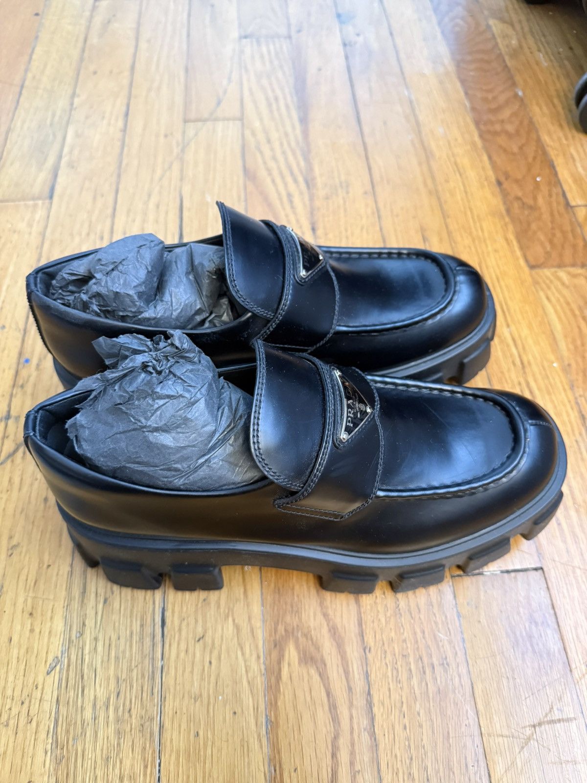 Prada Prada Monolith Platform Loafers Size US 10.5 / IT 40.5 - 4 Thumbnail