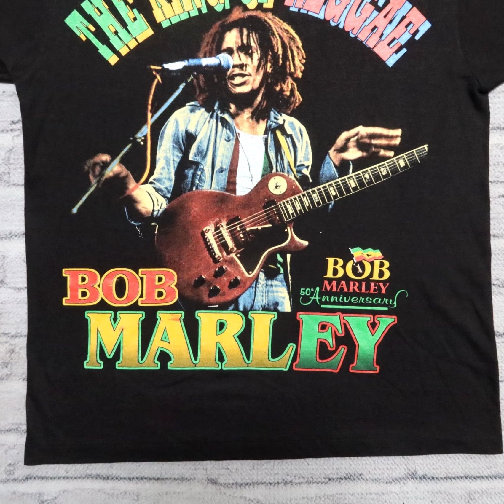 Vintage VINTAGE Bob Marley King of Reggae Rap Tee Shirt Songs of Freedom Single Stitch Shirt Adult L Black Mens Size US L / EU 52-54 / 3 - 4 Thumbnail