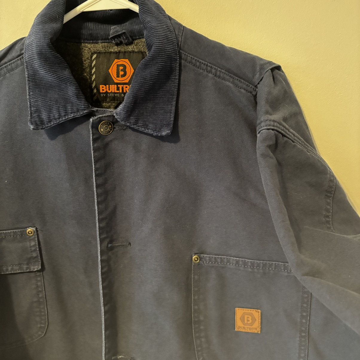Vintage Builtrite Navy Carhartt Style Blanket Lined Chore Jacket Size US M / EU 48-50 / 2 - 2 Thumbnail