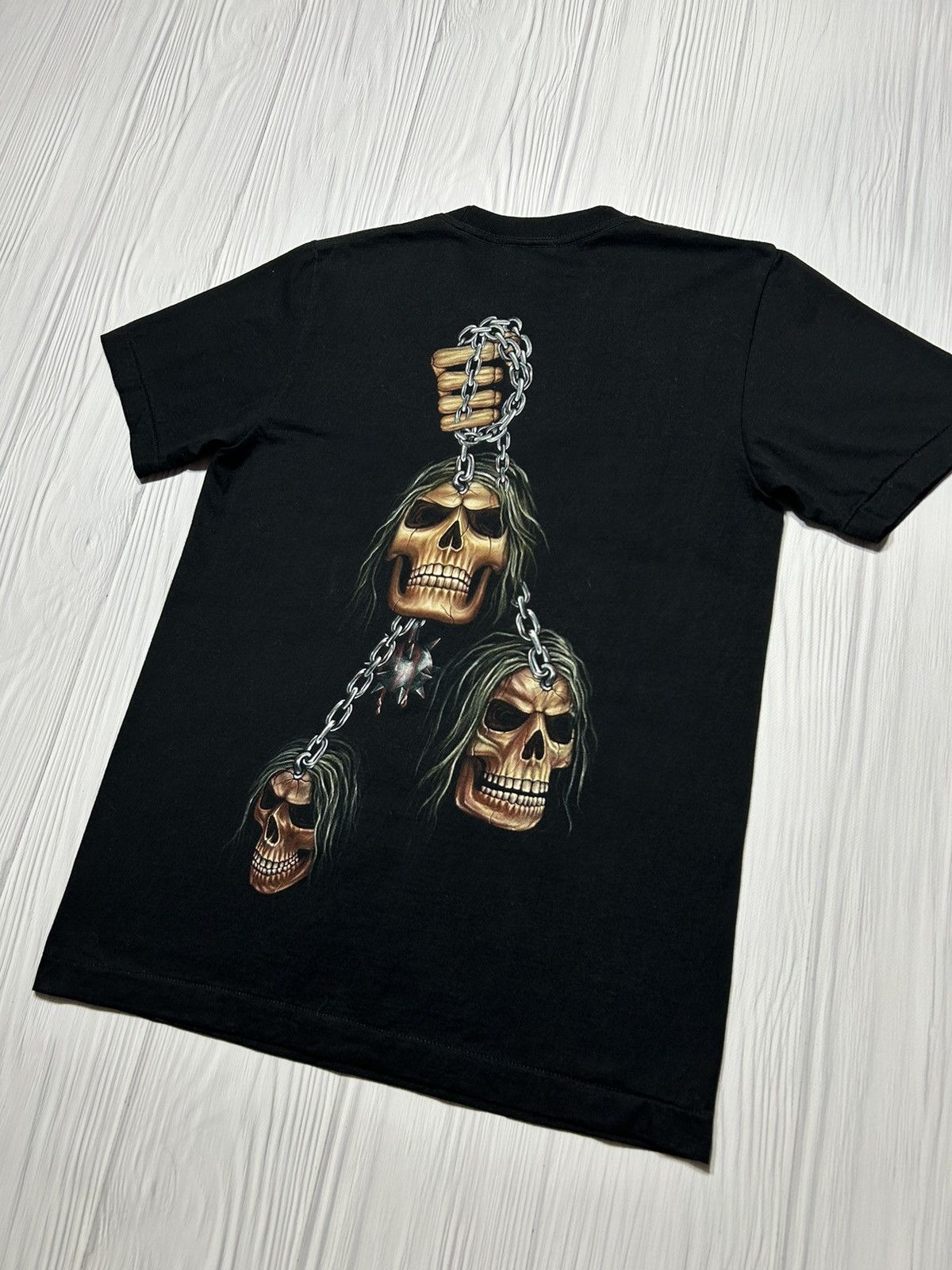 Vintage Death Skull Chains Big Print T-Shirt Size M Size US M / EU 48-50 / 2 - 8 Thumbnail
