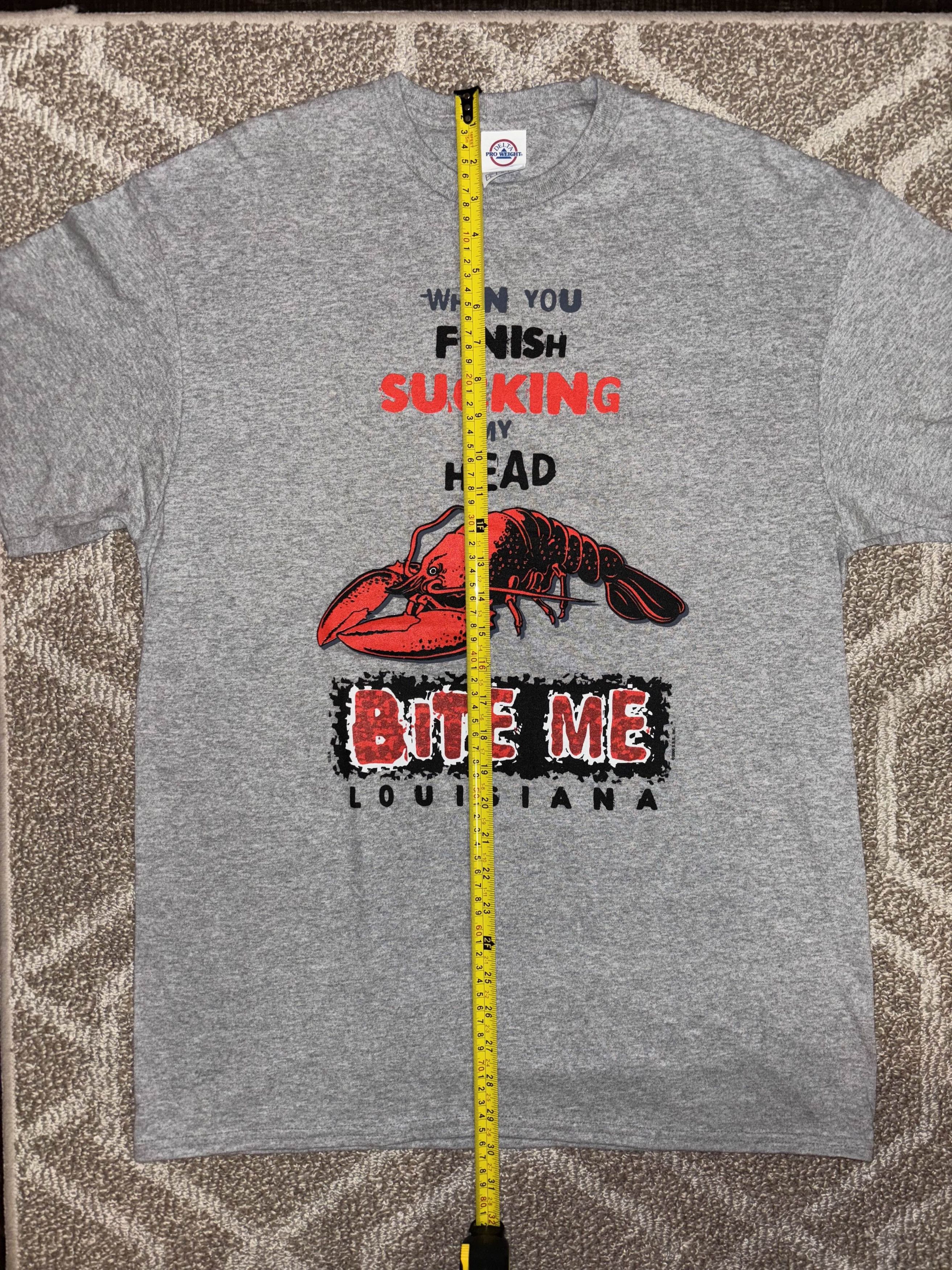 Vintage Y2K Funny Crawfish Dirty Text Tee Size US L / EU 52-54 / 3 - 5 Thumbnail
