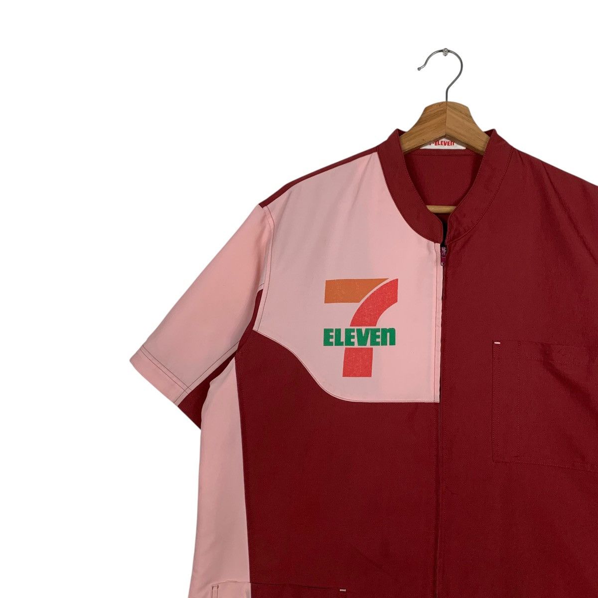 Japanese Brand 7-ELEVEN Short Sleeve Uniform Jacket Work Jacket #2033-C88 Size US L / EU 52-54 / 3 - 6 Thumbnail